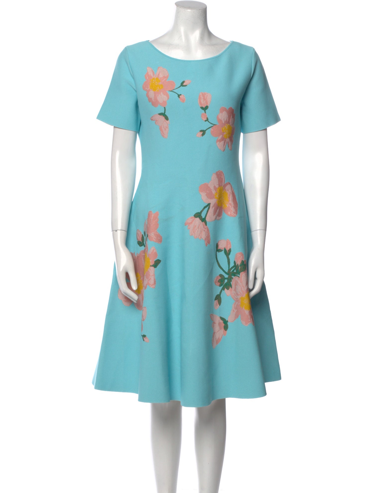 Carolina Herrera Floral Print Knee-Length Dress