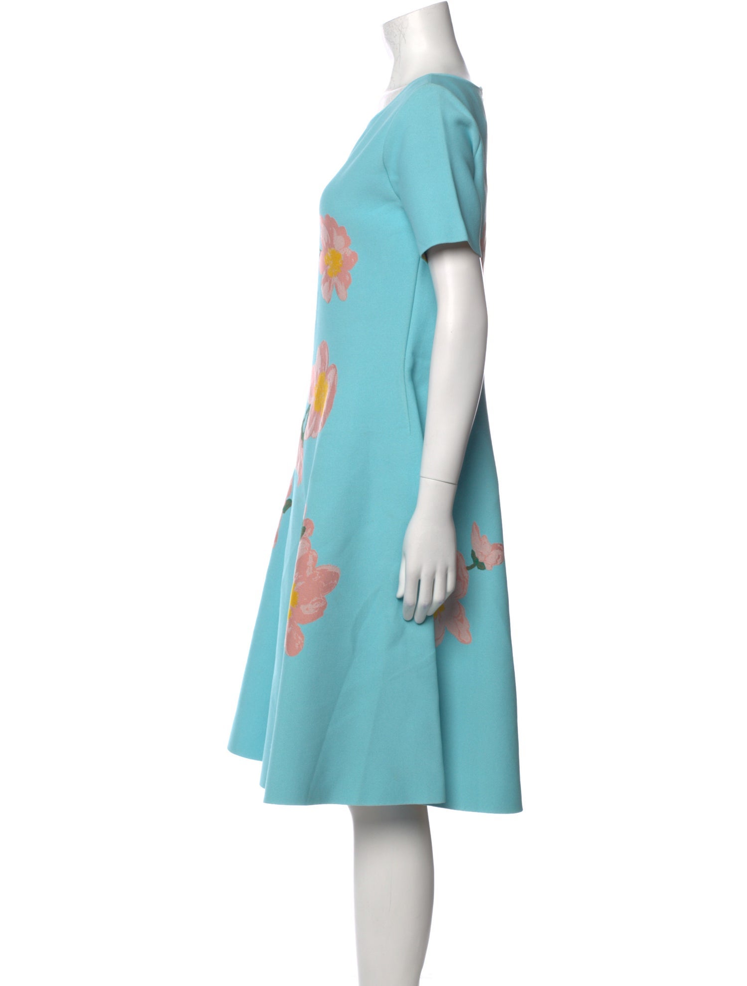 Carolina Herrera Floral Print Knee-Length Dress