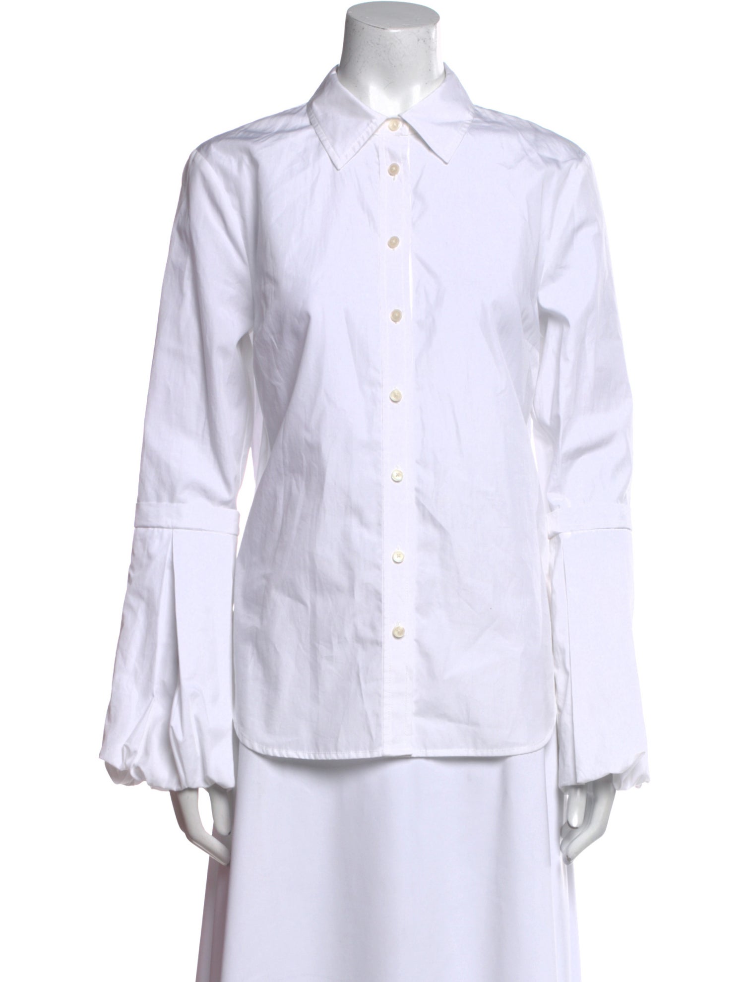 Carolina Herrera Long Sleeve Button-Up Top