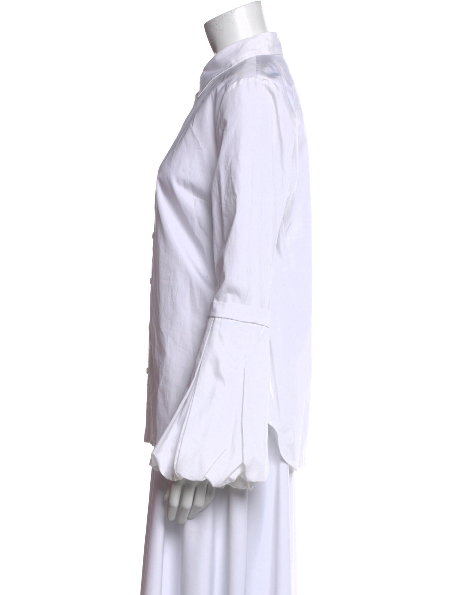 Carolina Herrera Long Sleeve Button-Up Top