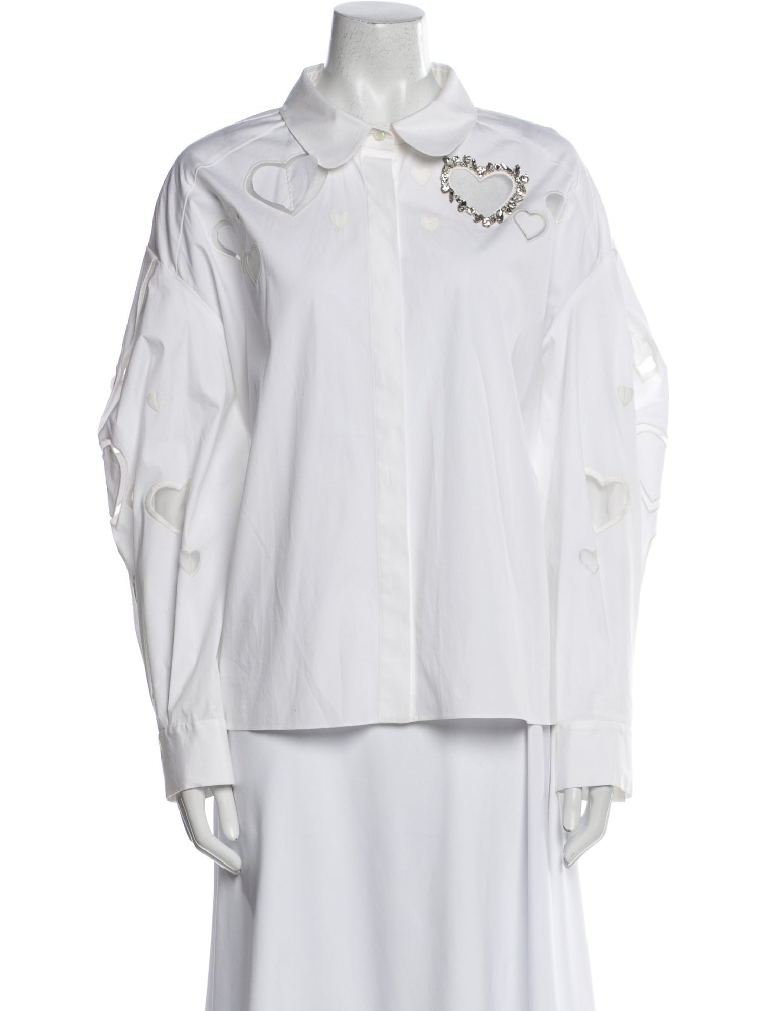 Carolina Herrera Long Sleeve Button-Up Top