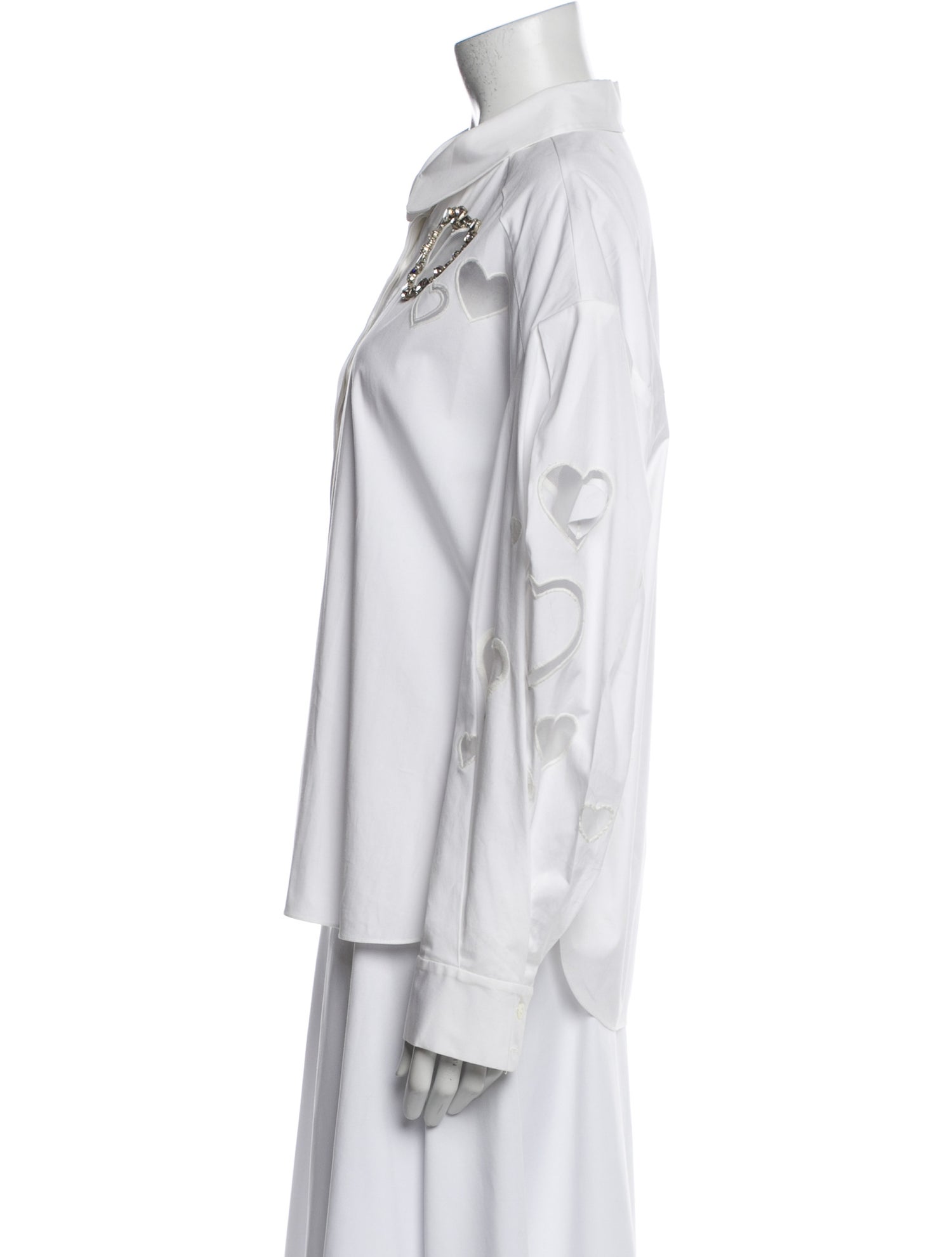 Carolina Herrera Long Sleeve Button-Up Top