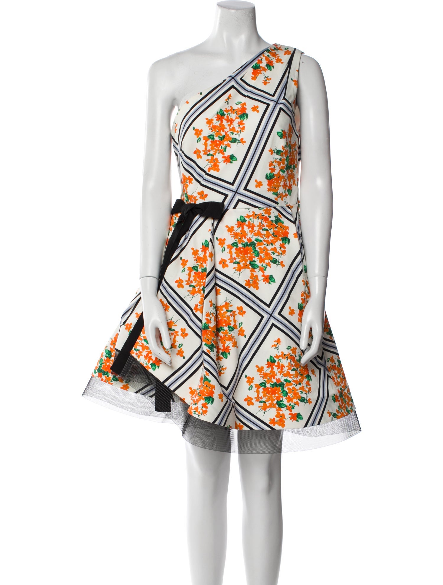 Carolina Herrera Floral Print Knee-Length Dress