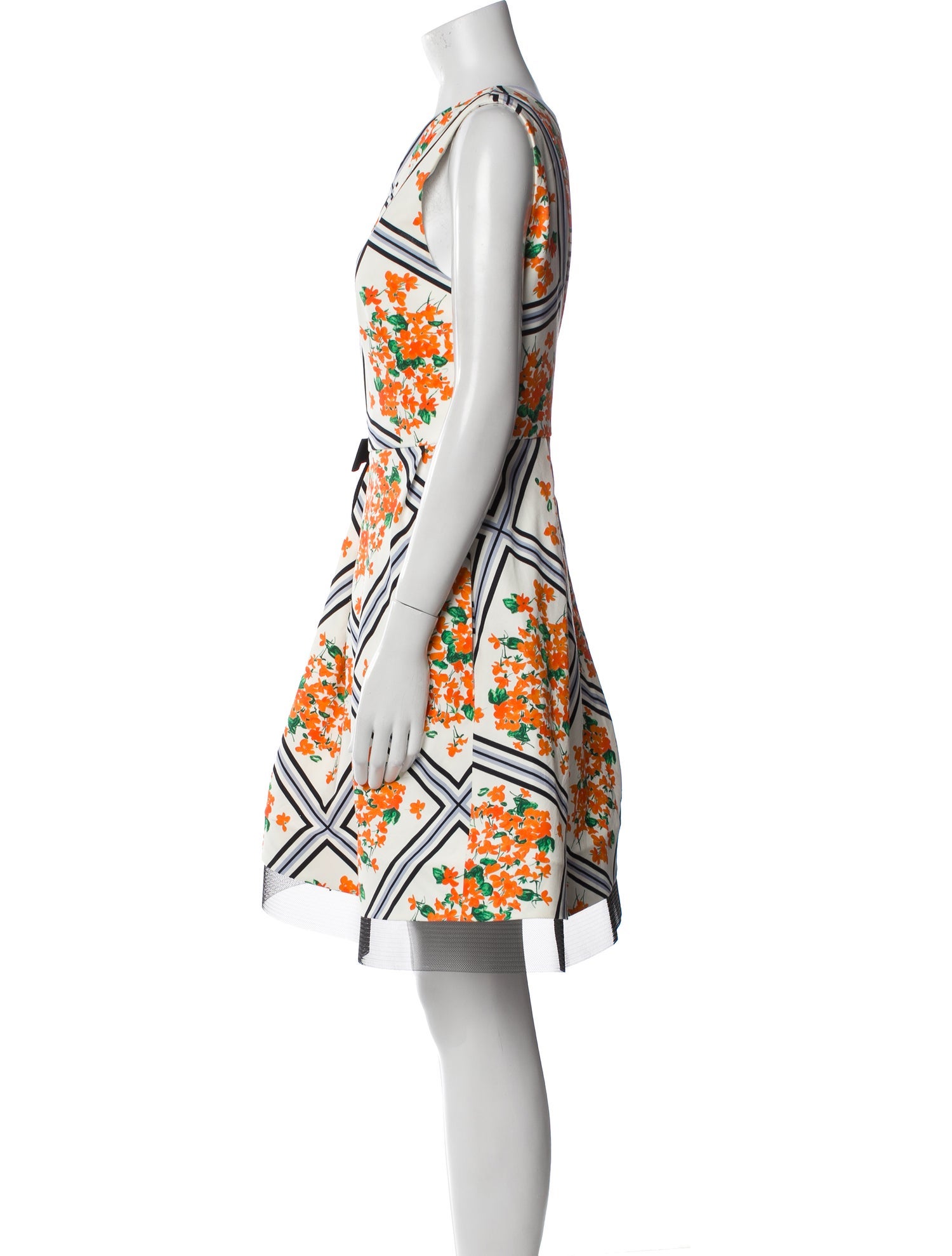 Carolina Herrera Floral Print Knee-Length Dress