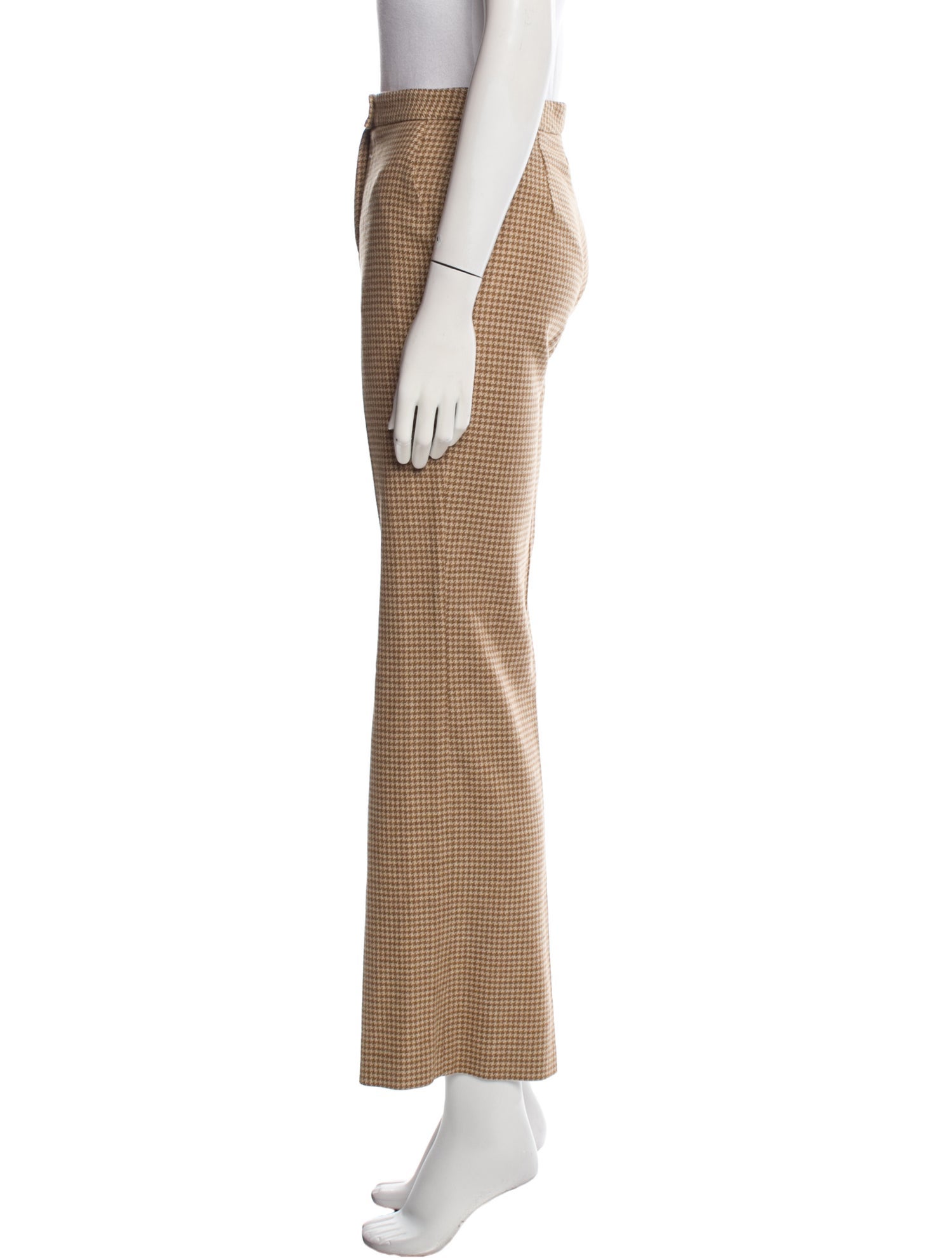 Carolina Herrera Plaid Print Wide Leg Pants