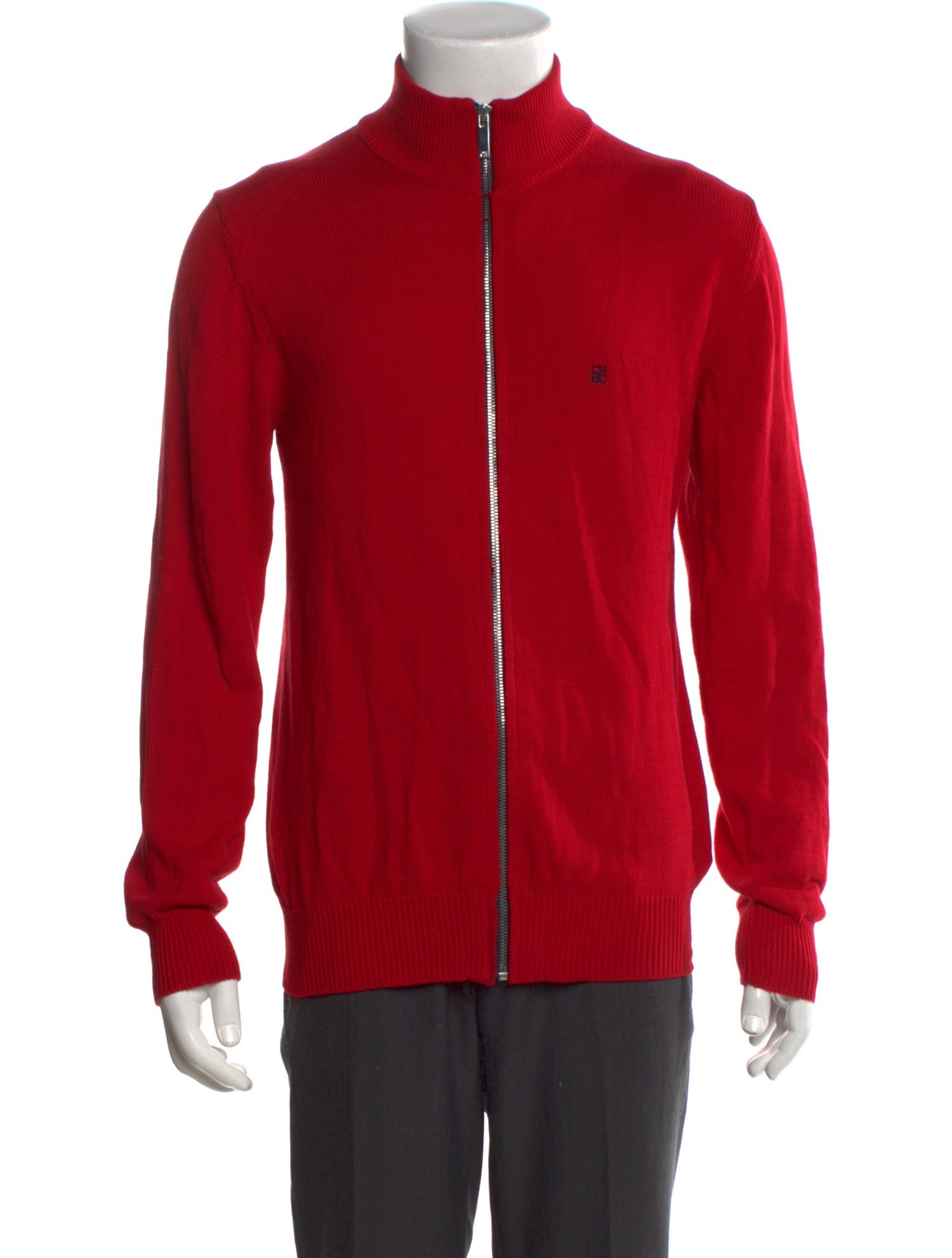 Carolina Herrera Mock Neck Long Sleeve Cardigan