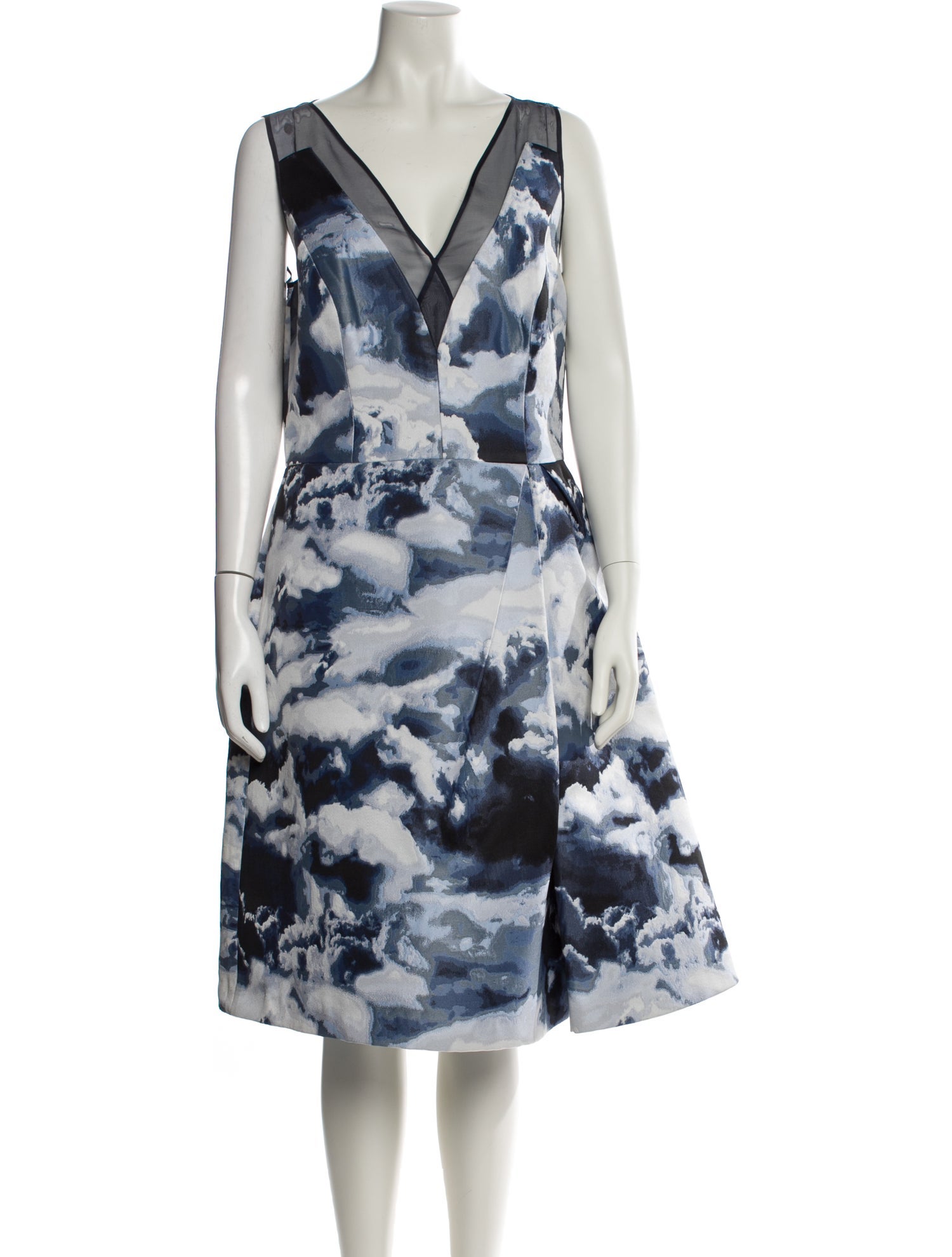 Carolina Herrera Tie-Dye Print Midi Length Dress