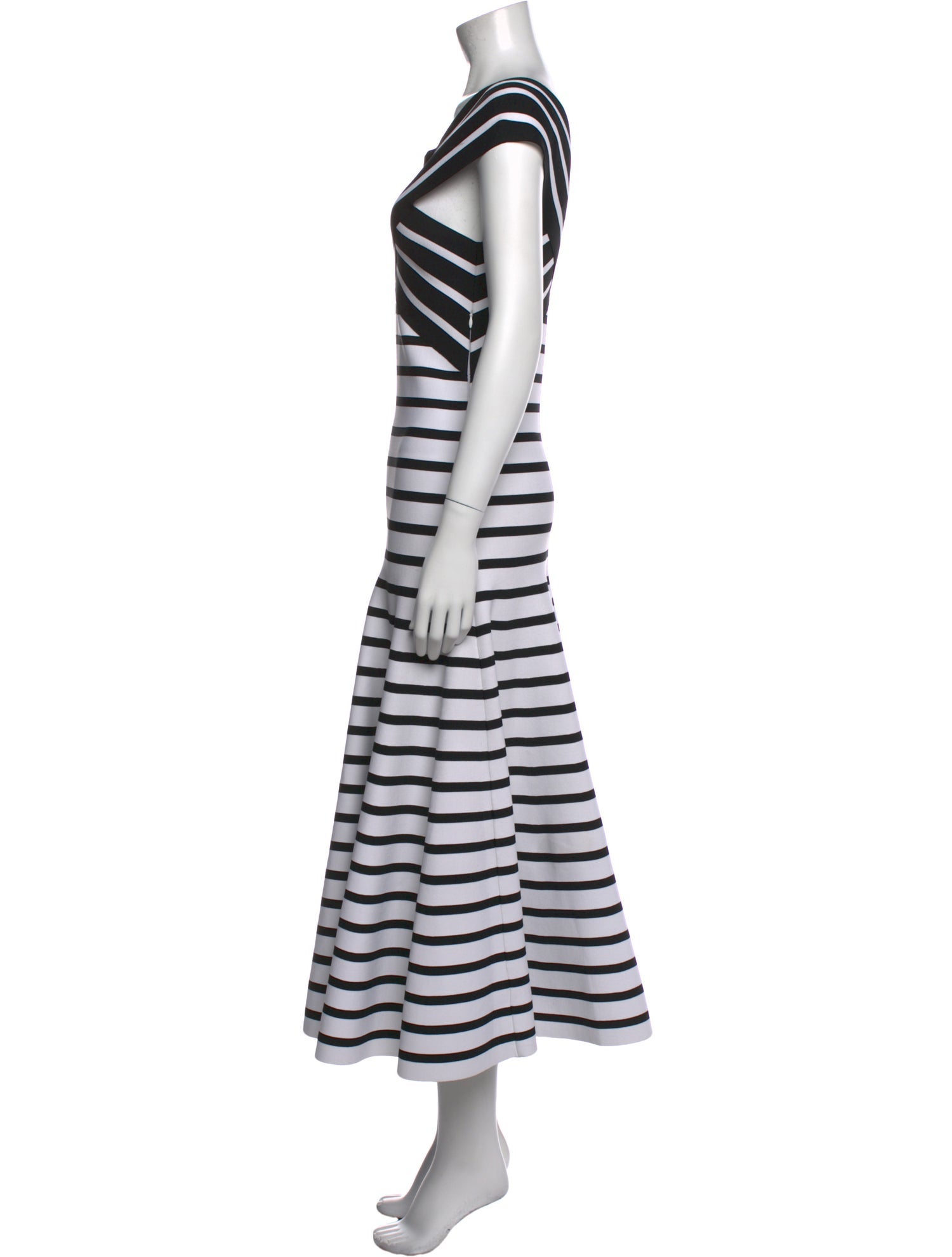 Carolina Herrera Striped Long Dress