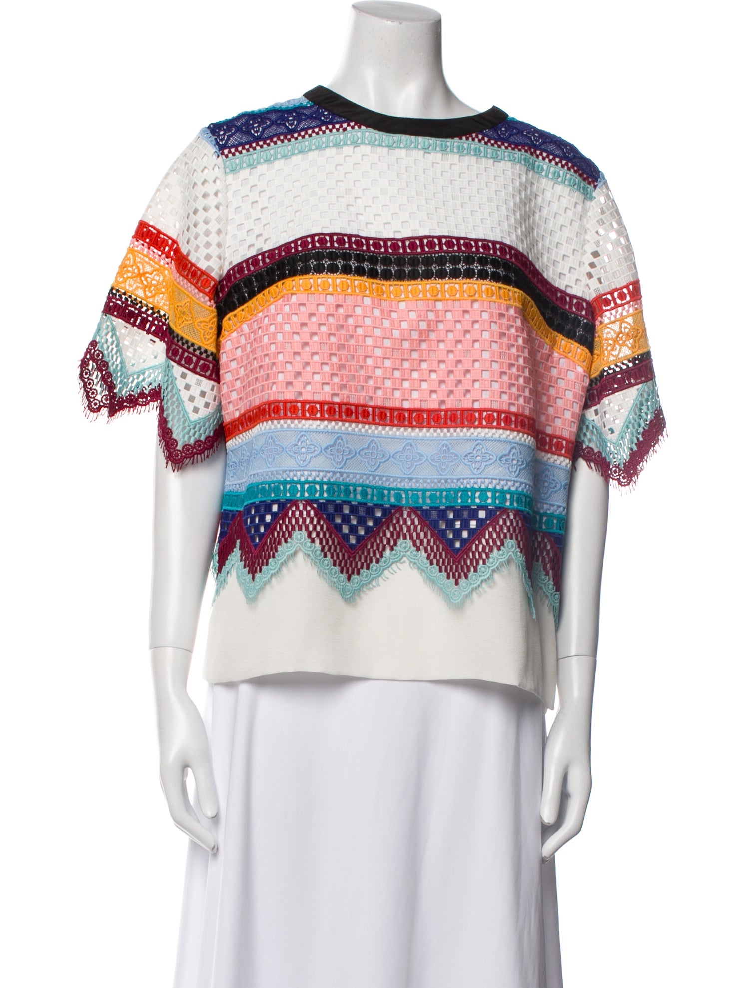 Carolina Herrera Striped Bateau Neckline Sweatshirt