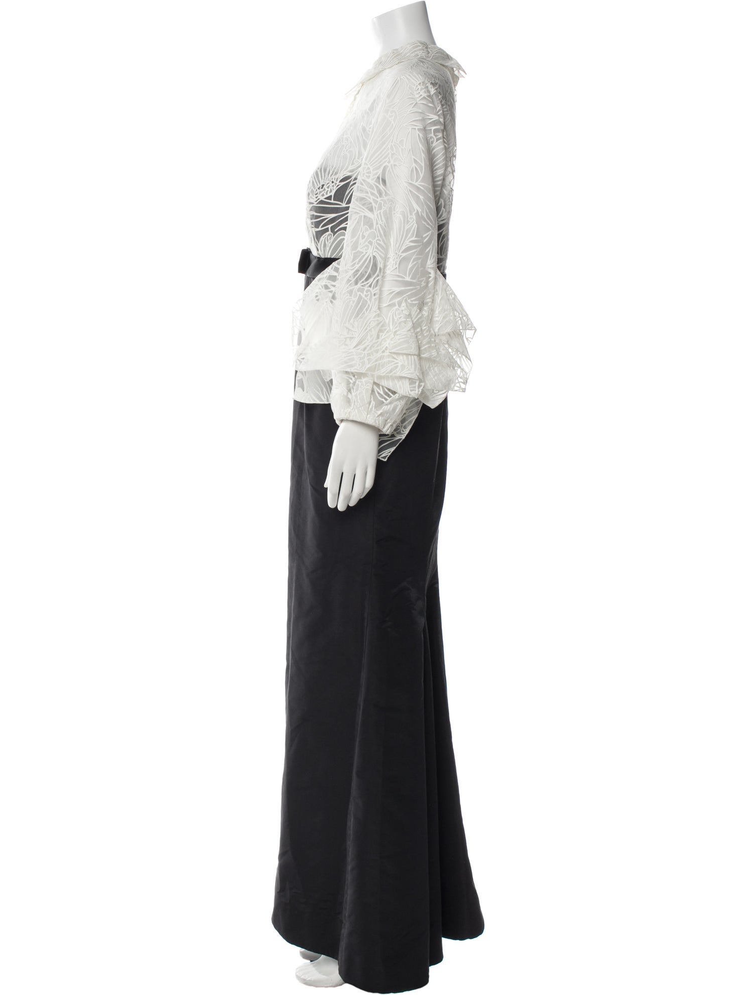 Carolina Herrera Mock Neck Long Dress