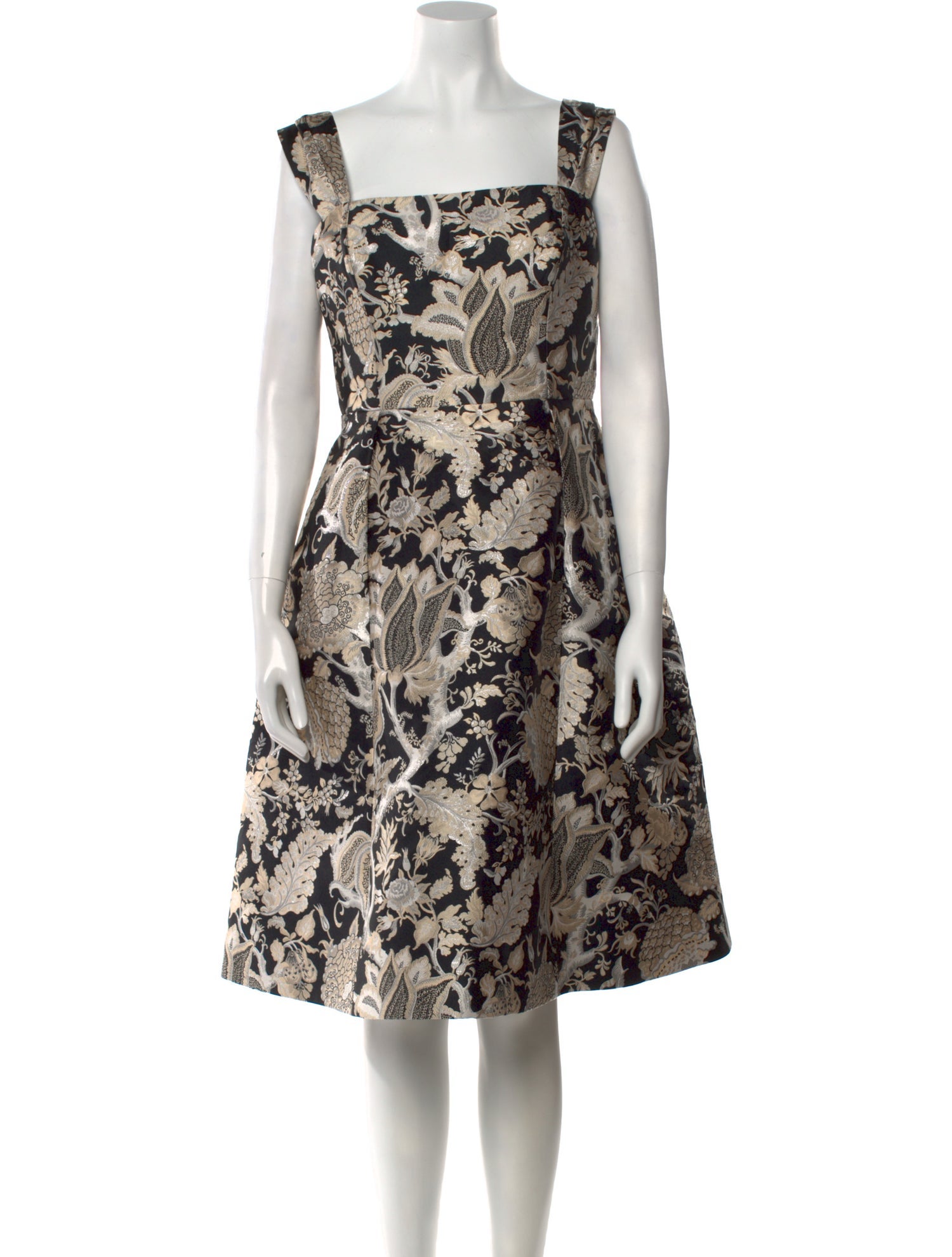 Carolina Herrera Floral Print Knee-Length Dress
