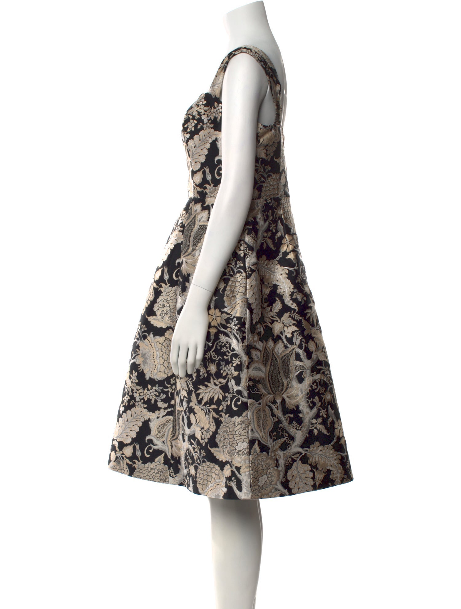 Carolina Herrera Floral Print Knee-Length Dress