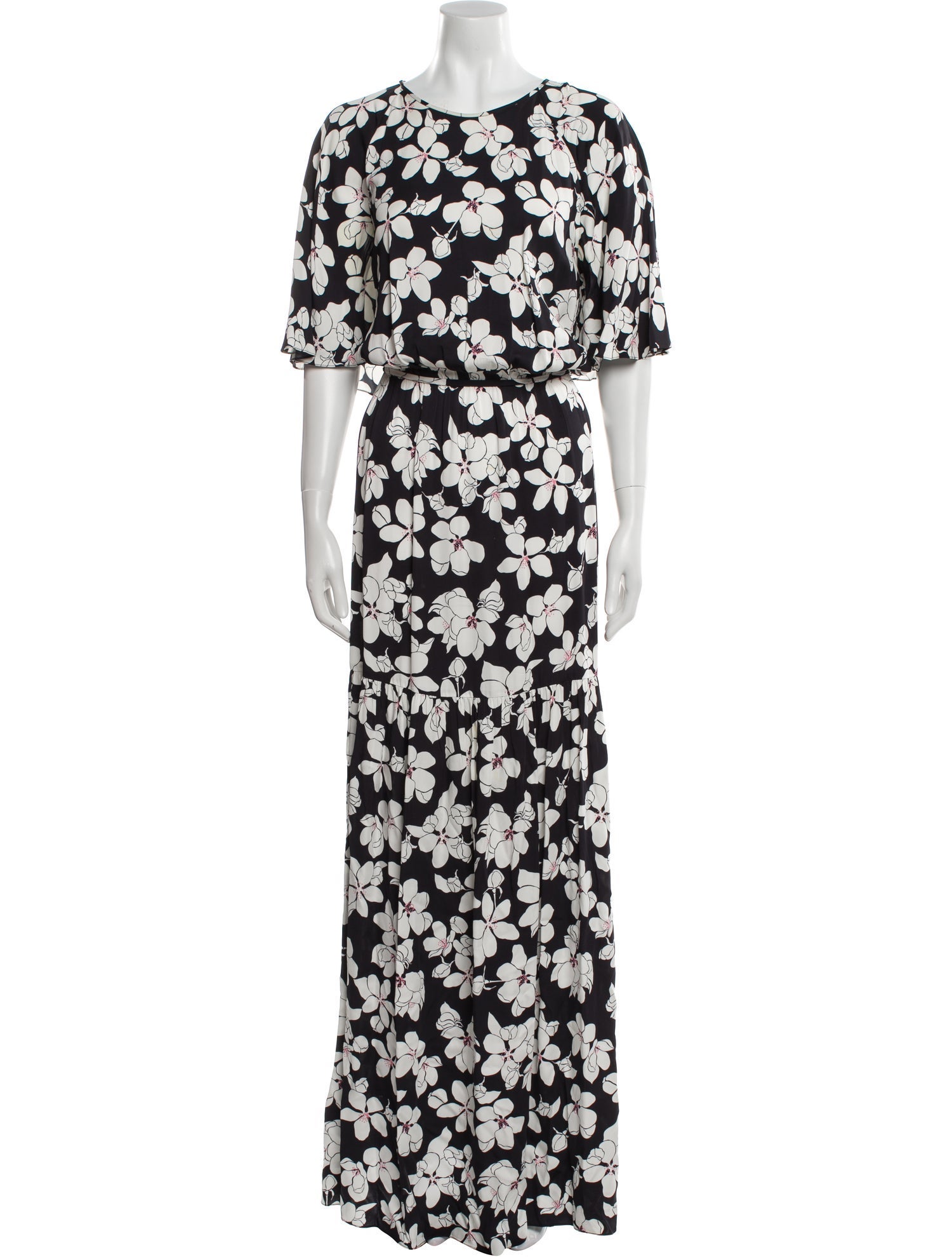 Carolina Herrera Floral Print Long Dress