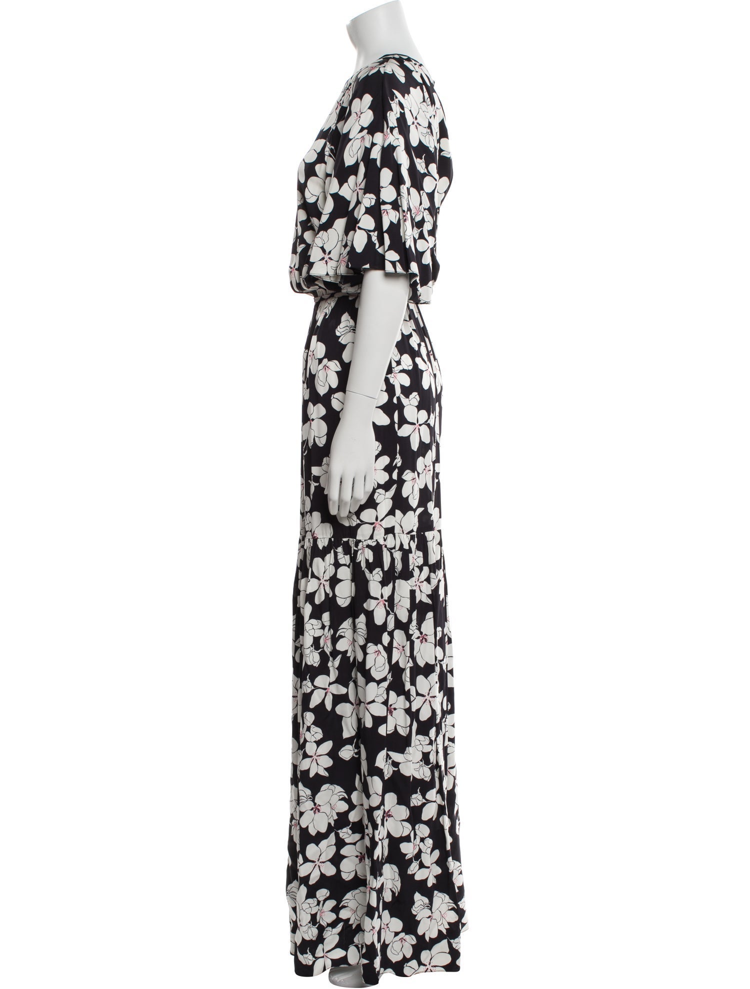 Carolina Herrera Floral Print Long Dress