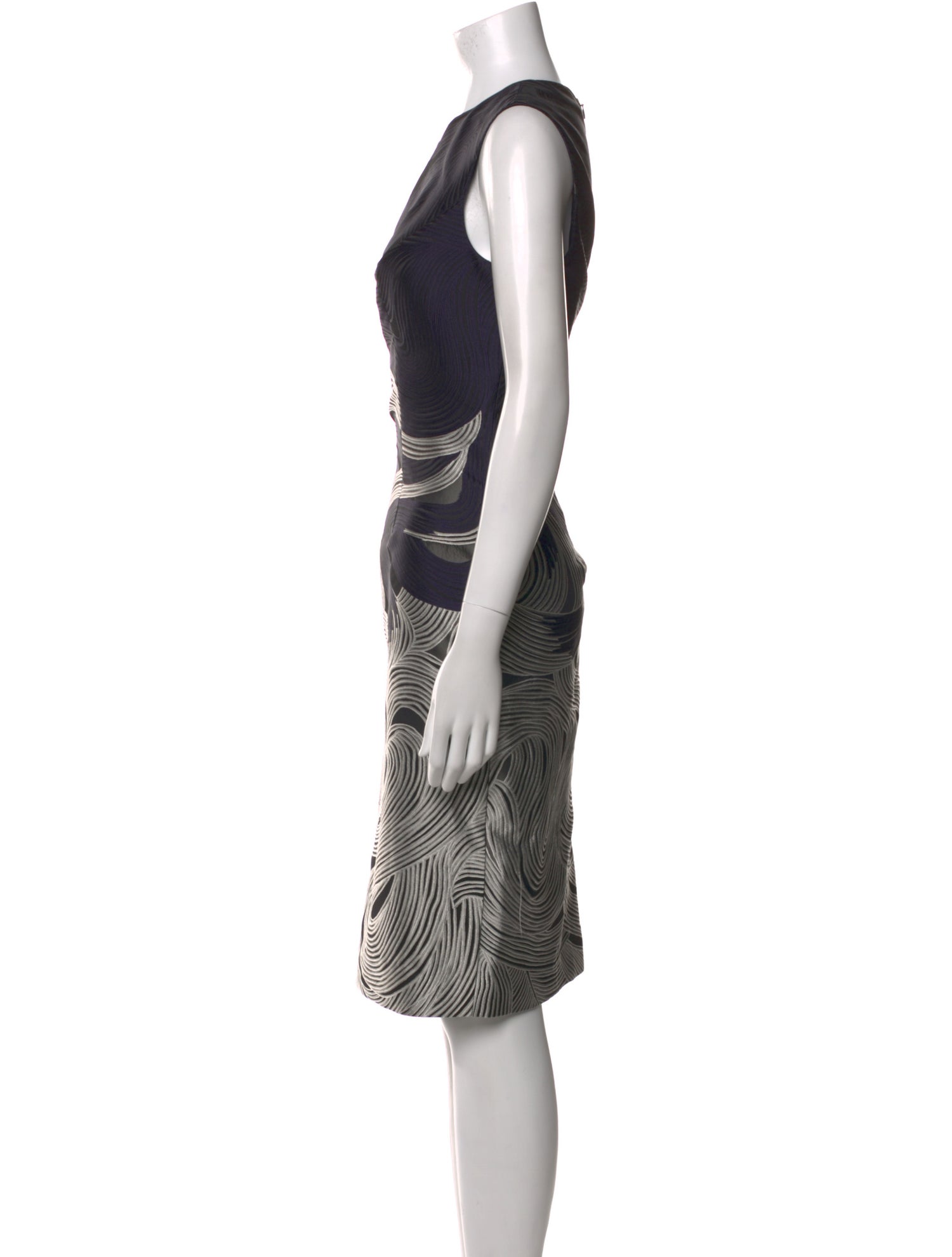 Carolina Herrera Bateau Neckline Midi Length Dress