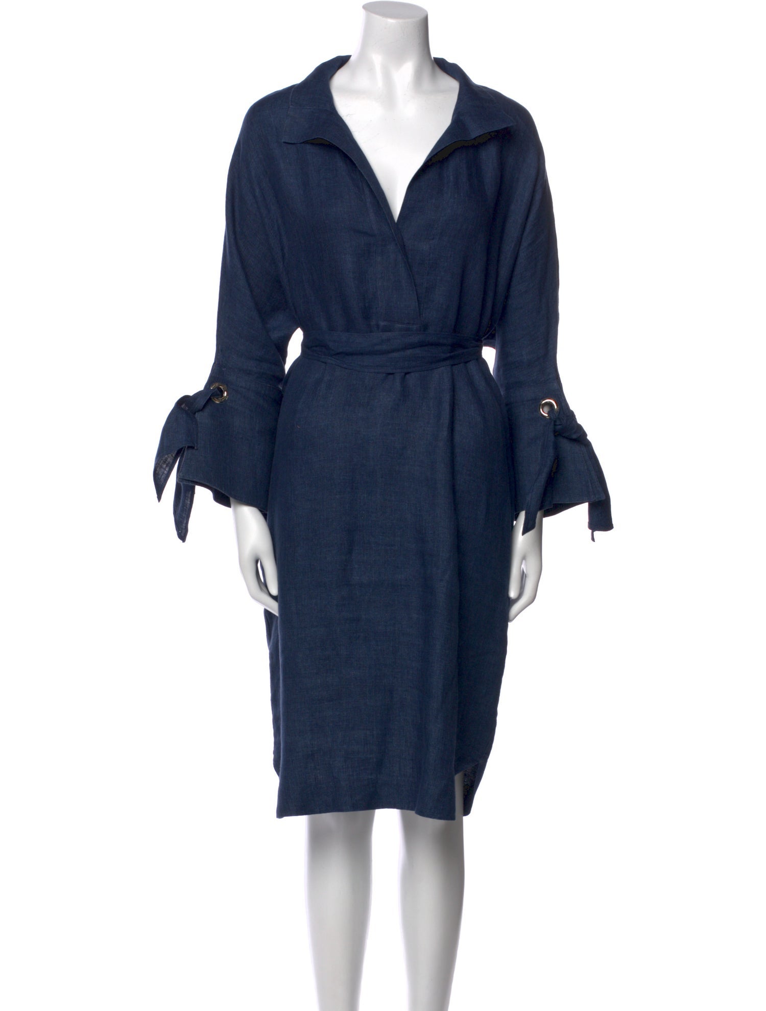 Carolina Herrera Linen Midi Length Dress