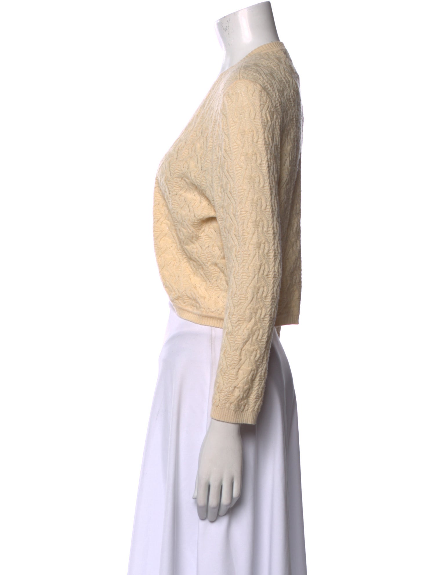 Carolina Herrera Virgin Wool Open Front Sweater