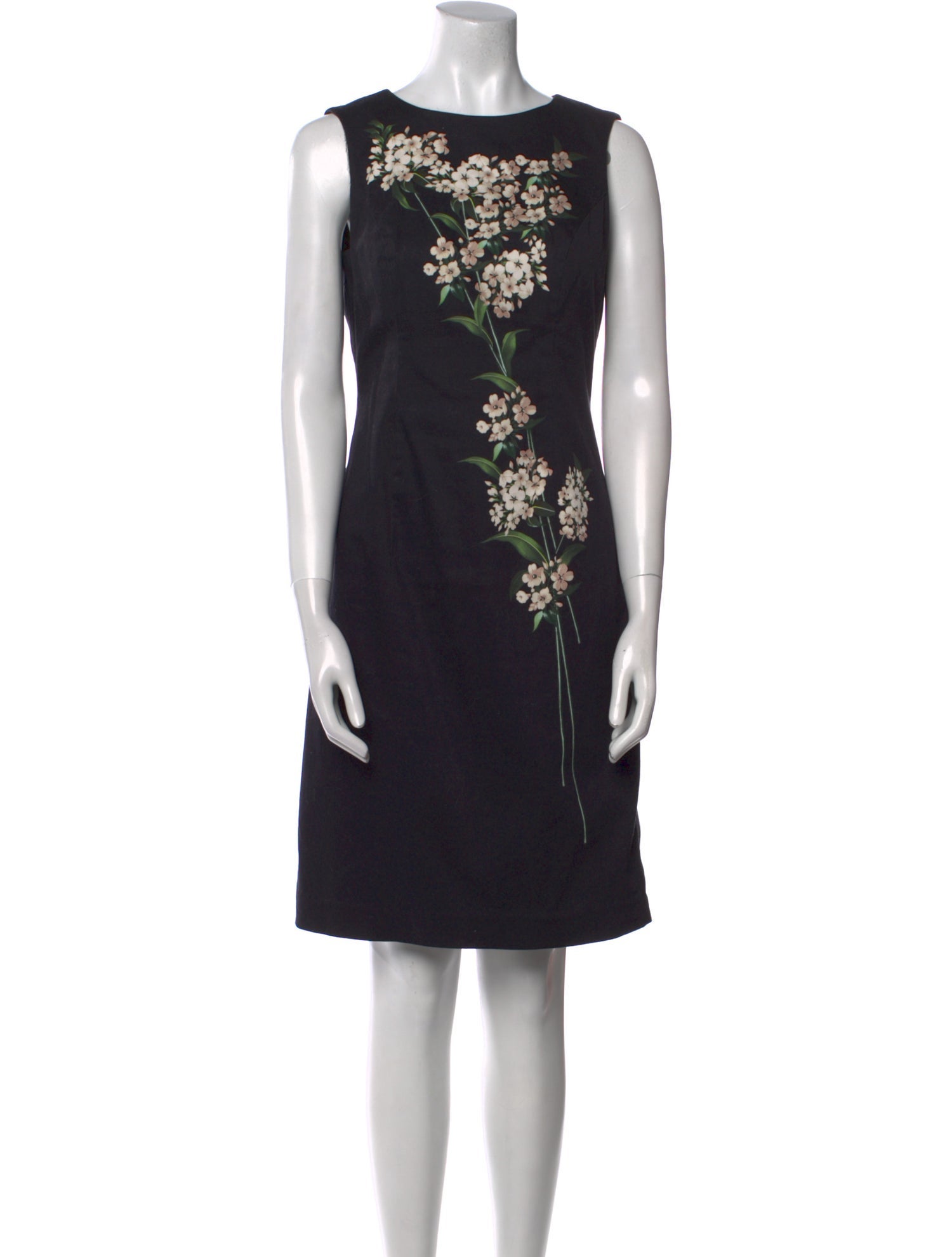 Carolina Herrera Floral Print Knee-Length Dress