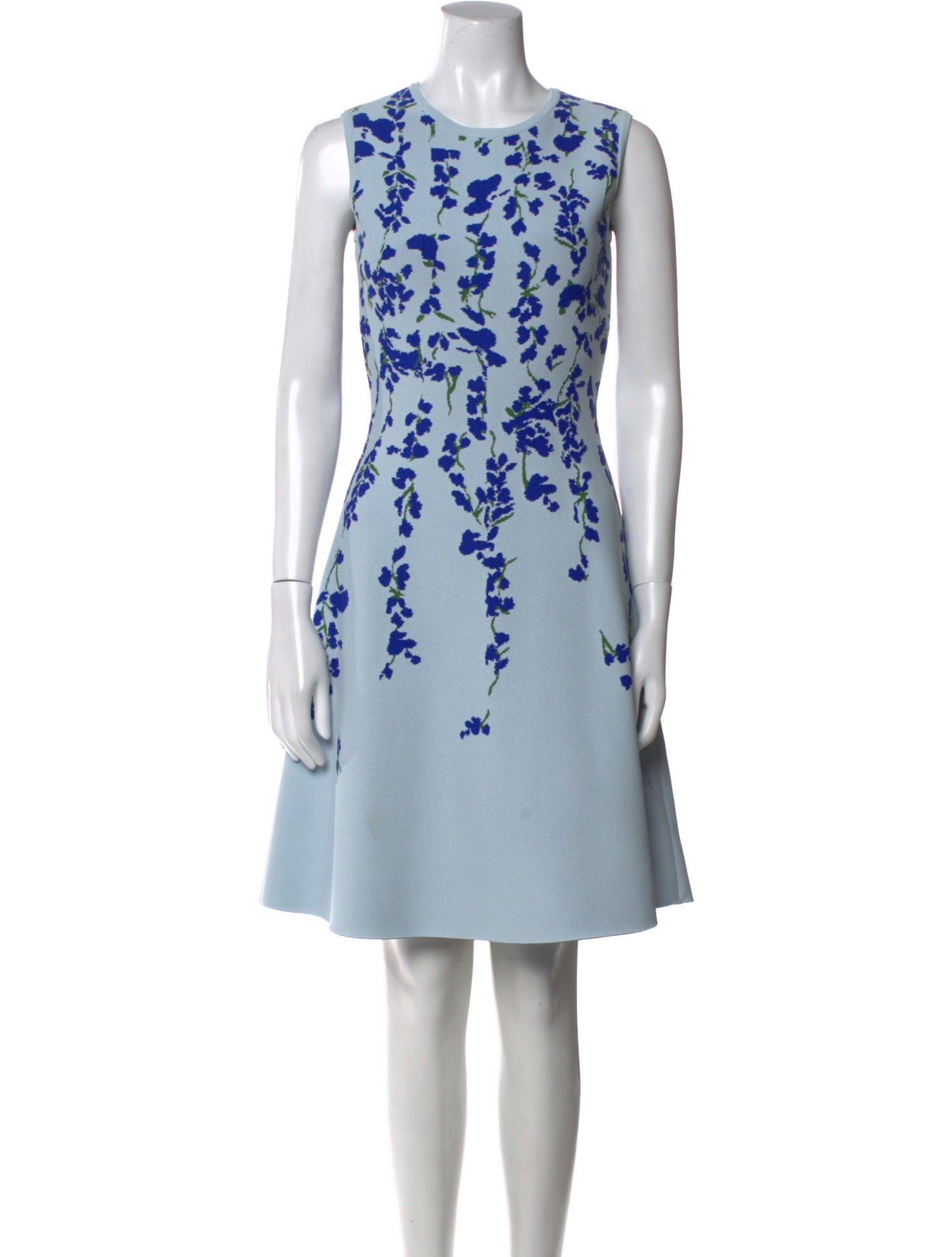 Carolina Herrera Floral Print Knee-Length Dress