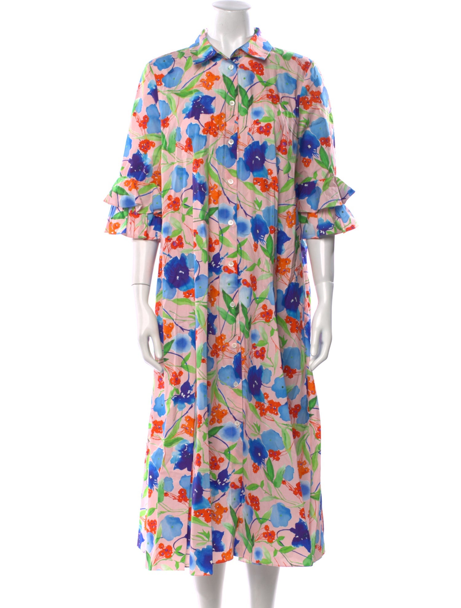 Carolina Herrera Floral Print Long Dress