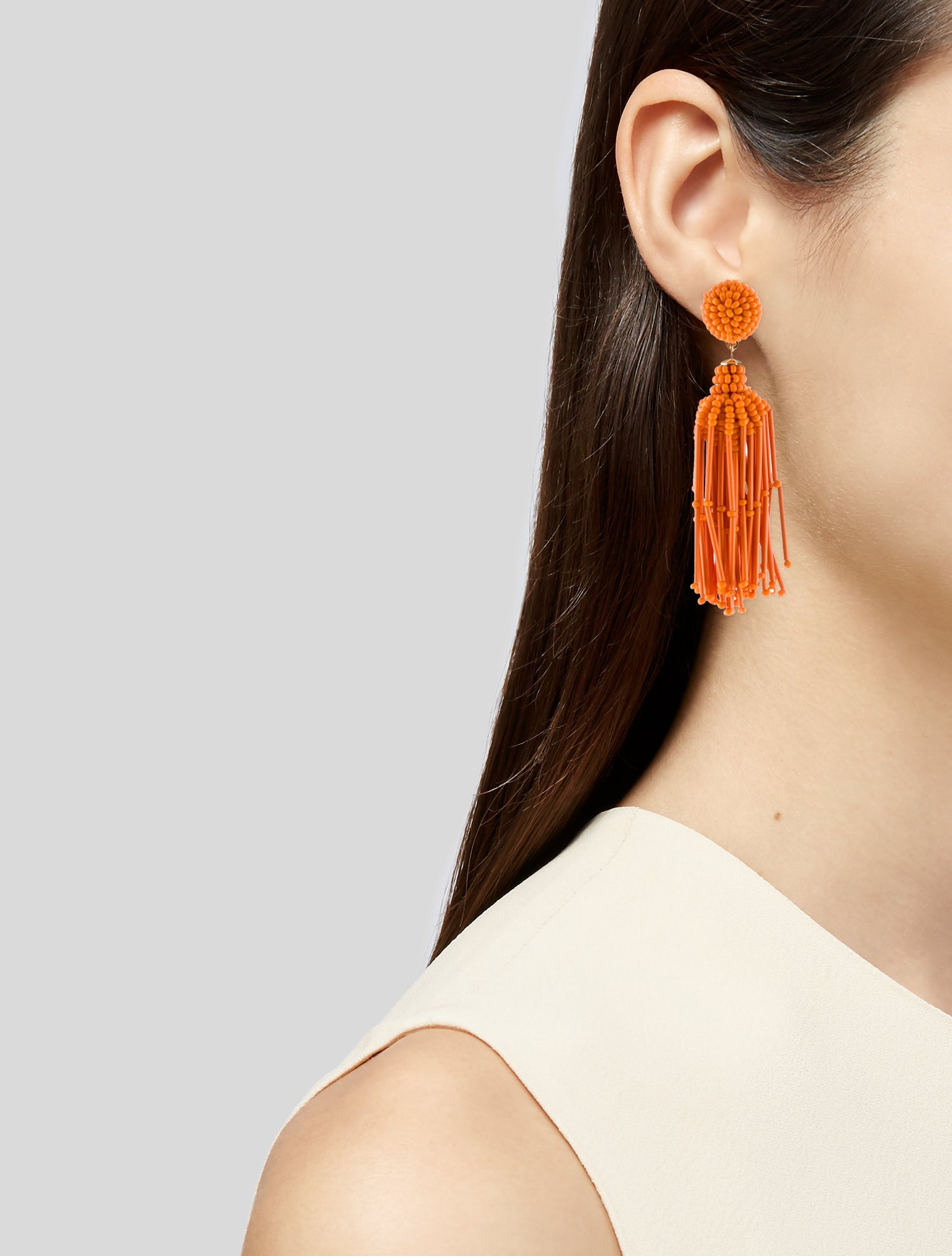 Carolina Herrera Beaded Tassel Earrings