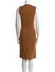 Carolina Herrera V-Neck Midi Length Dress