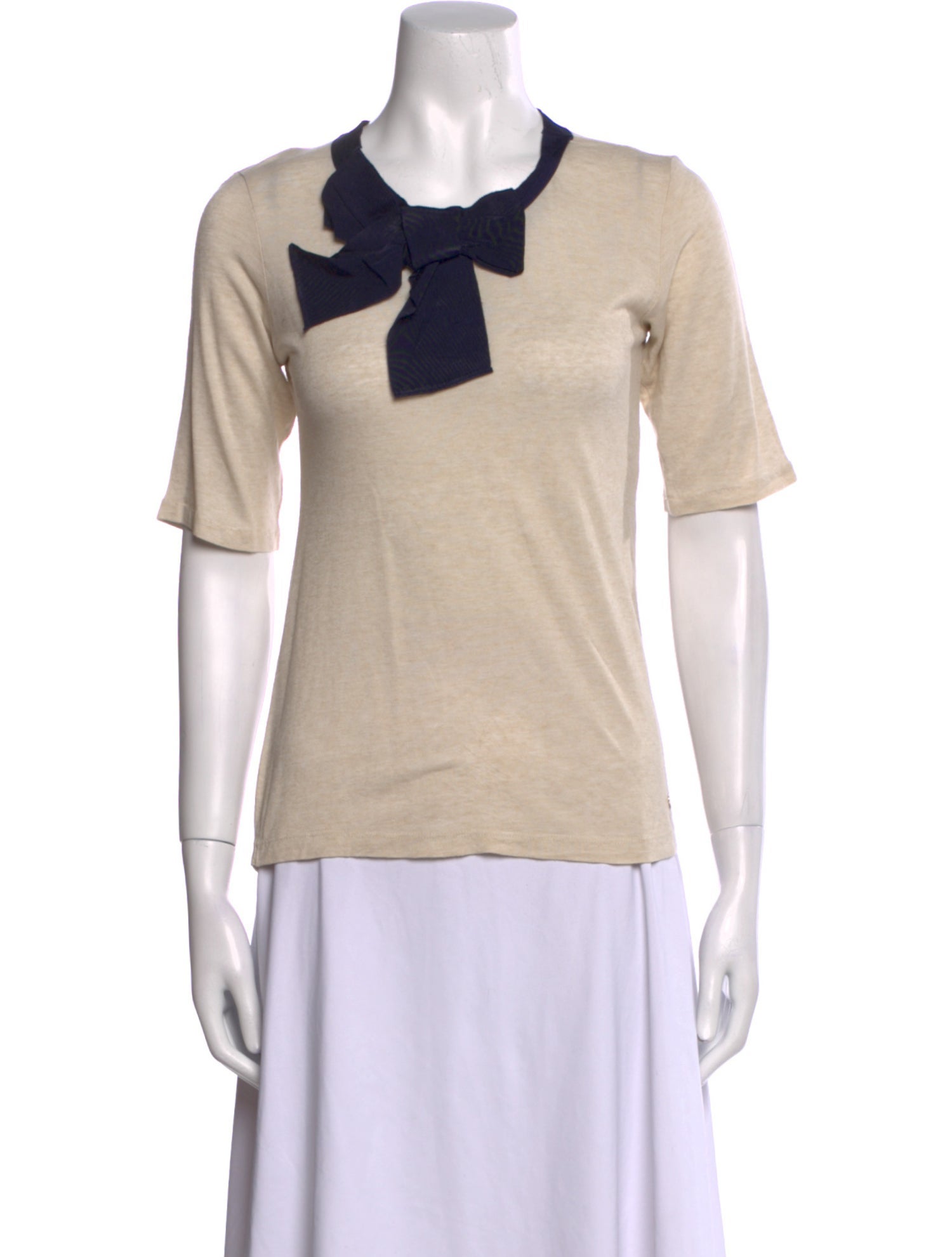 Carolina Herrera Scoop Neck Short Sleeve Polo