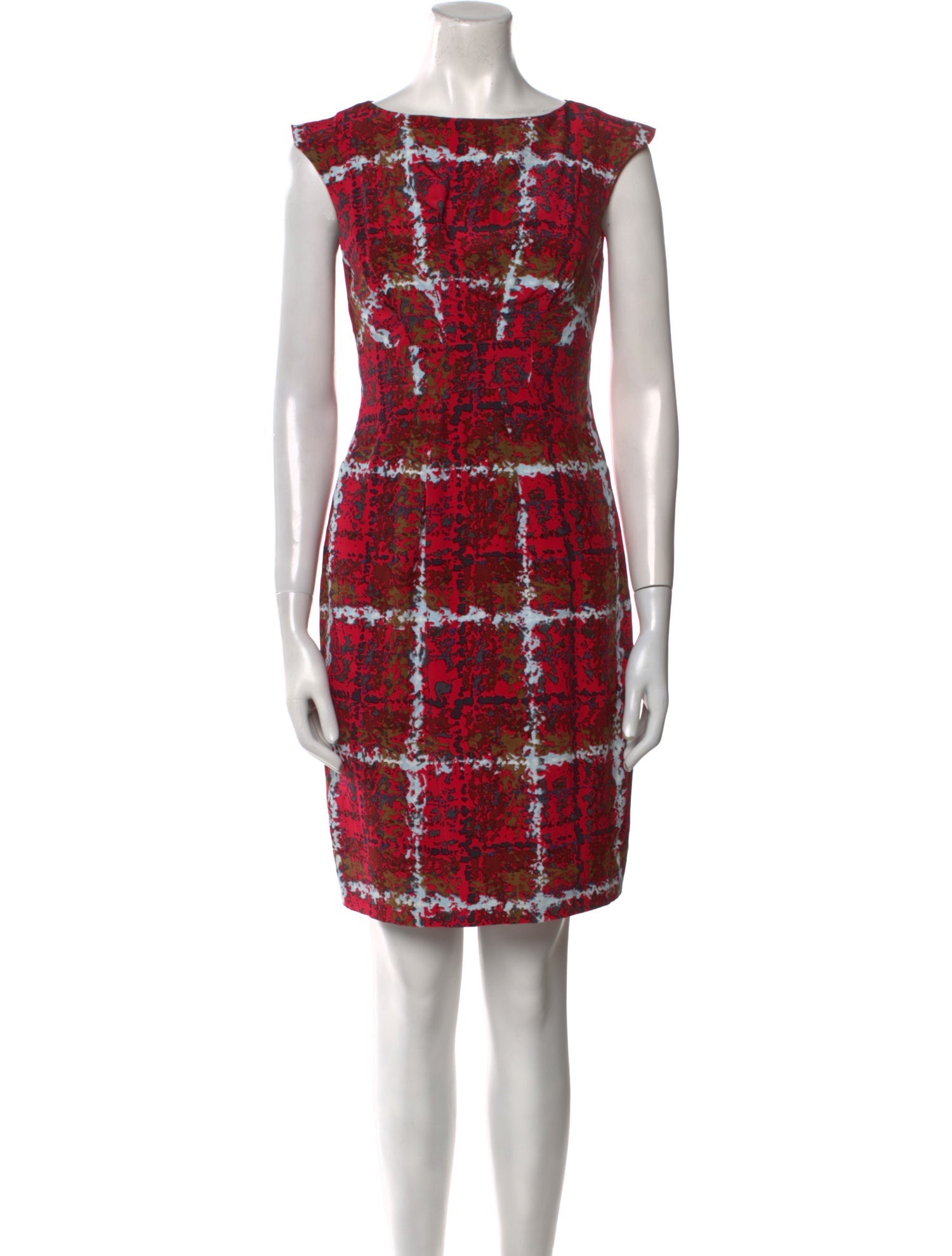 Carolina Herrera Plaid Print Mini Dress