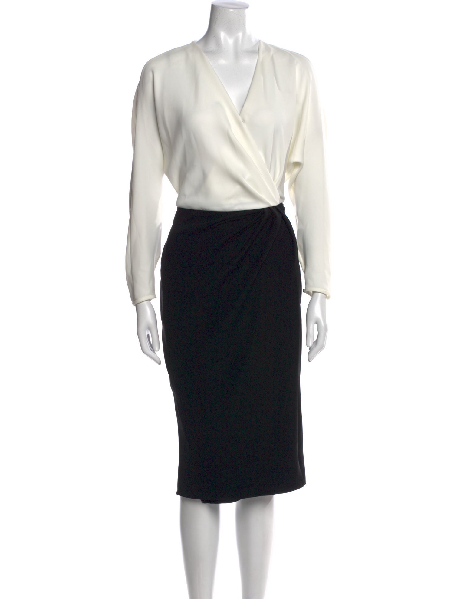 Carolina Herrera V-Neck Knee-Length Dress