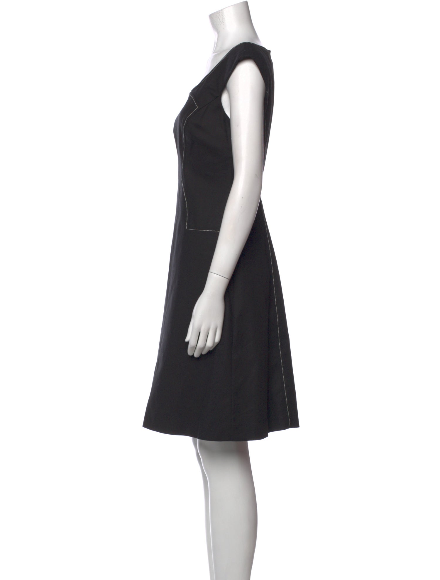 Carolina Herrera Square Neckline Mini Dress