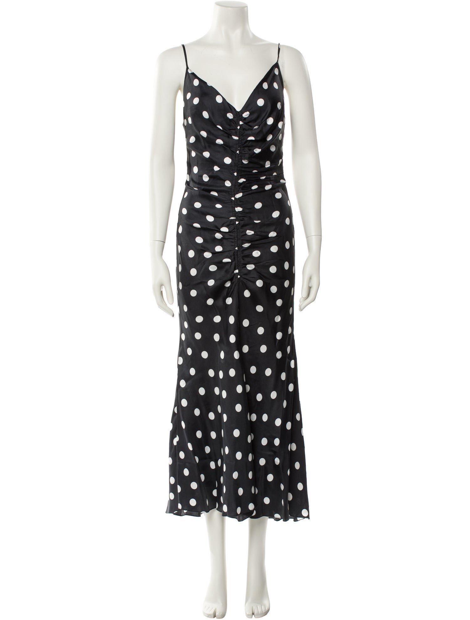 Carolina Herrera Polka Dot Print Long Dress