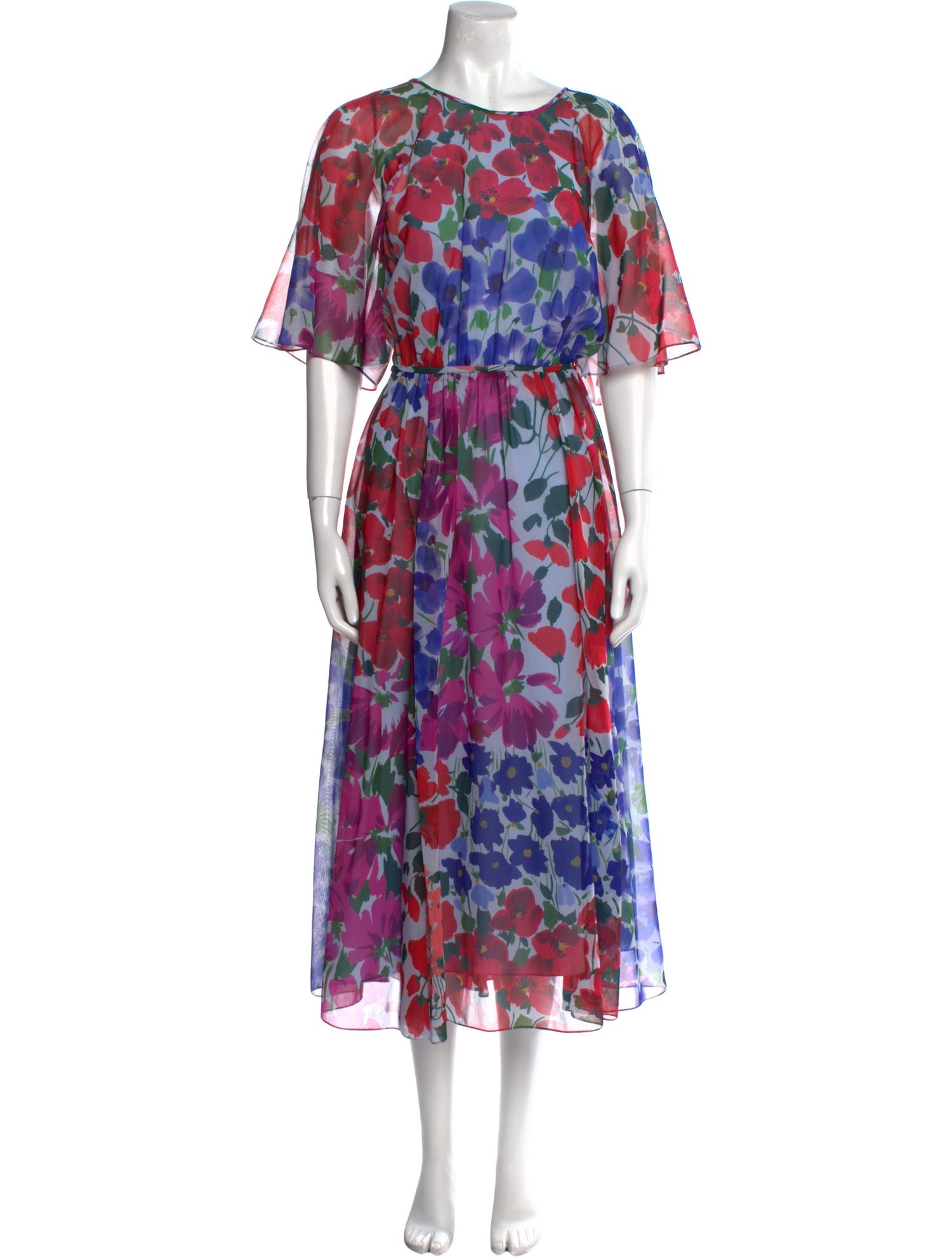 Carolina Herrera Floral Print Long Dress w/ Tags