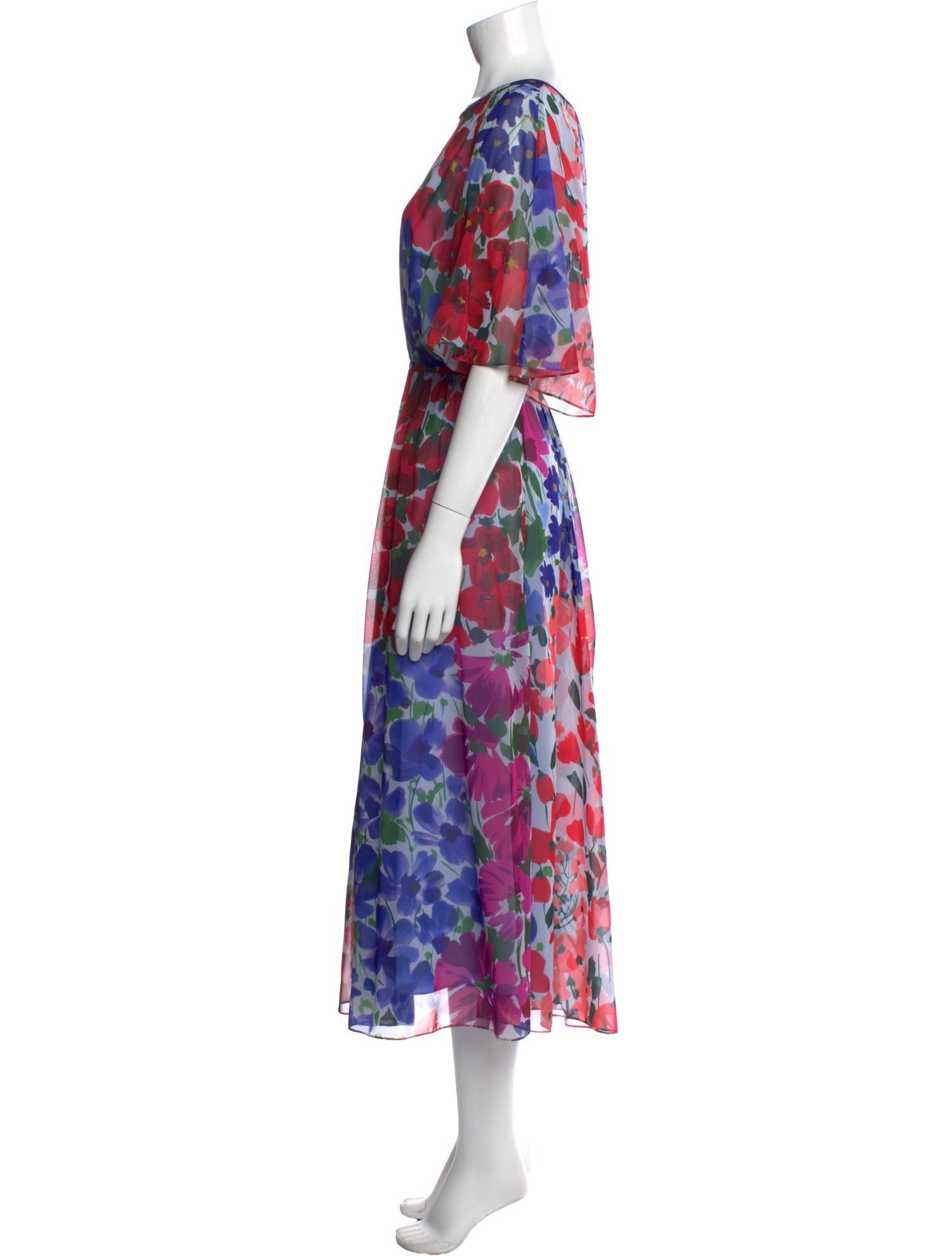 Carolina Herrera Floral Print Long Dress w/ Tags