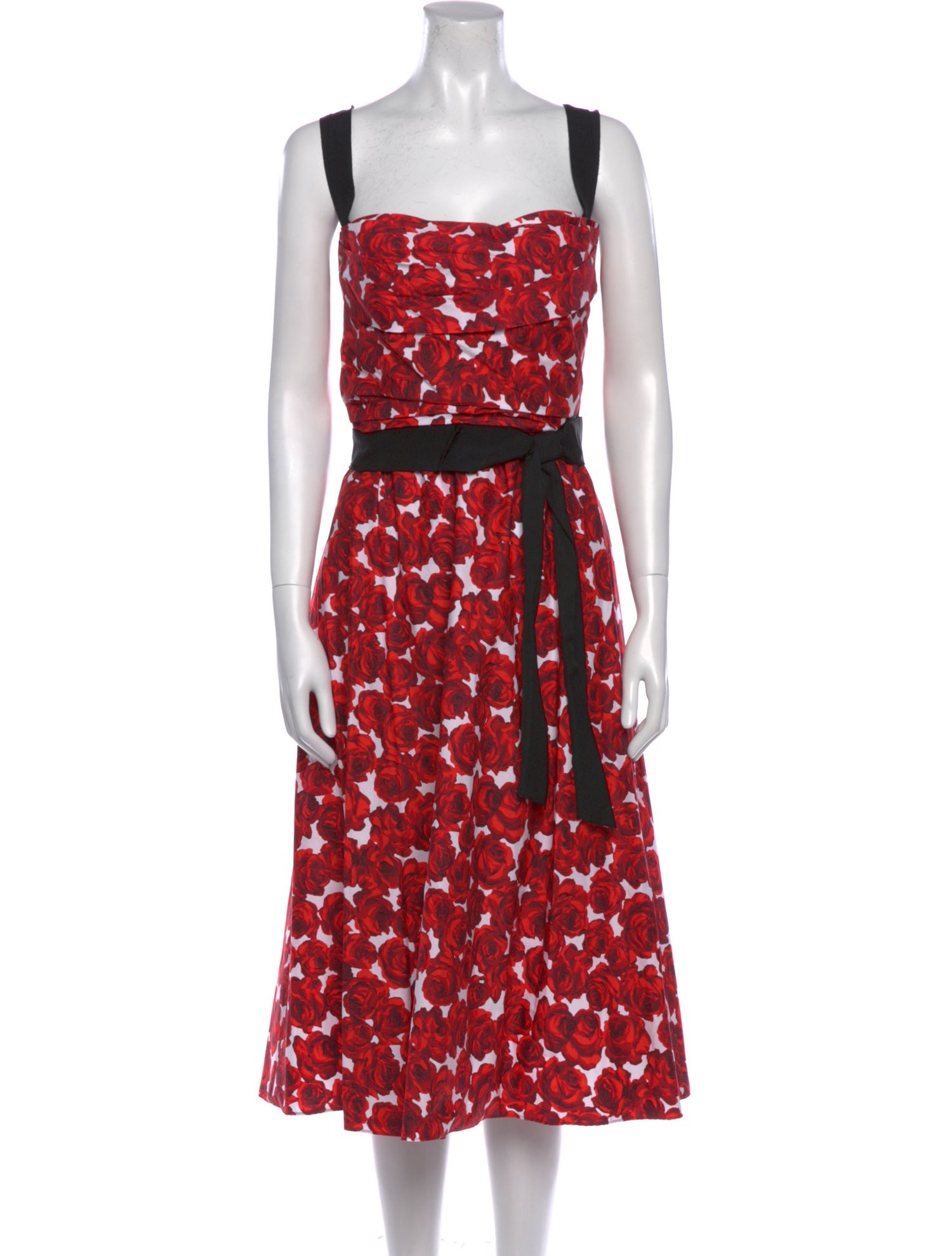Carolina Herrera Floral Print Midi Length Dress