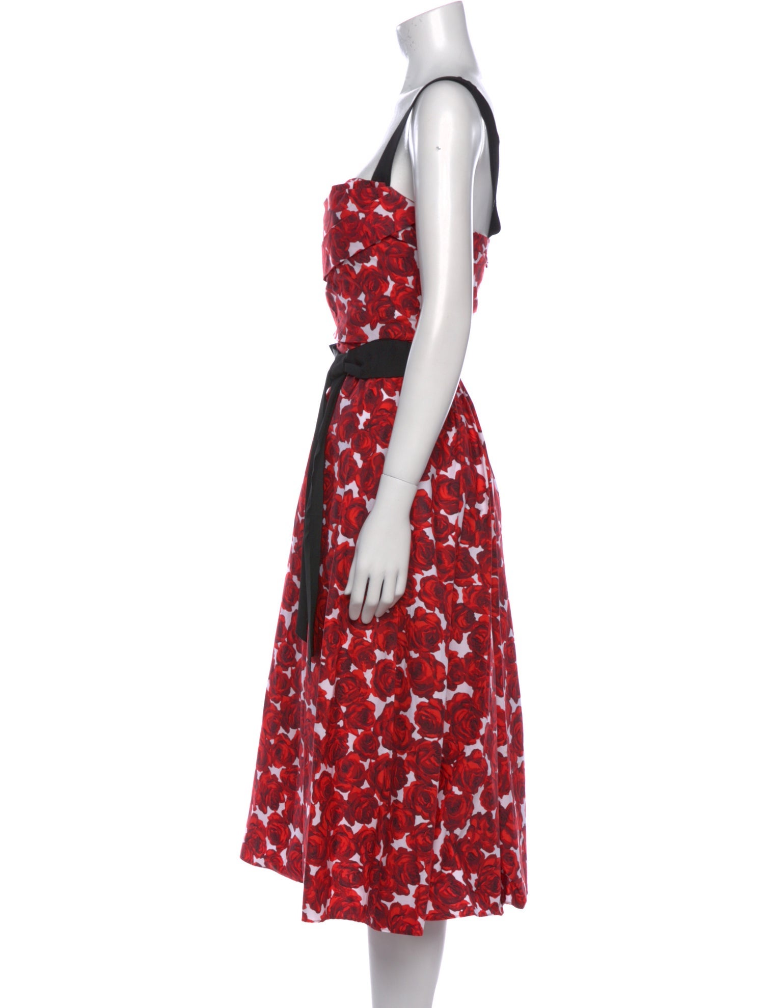 Carolina Herrera Floral Print Midi Length Dress