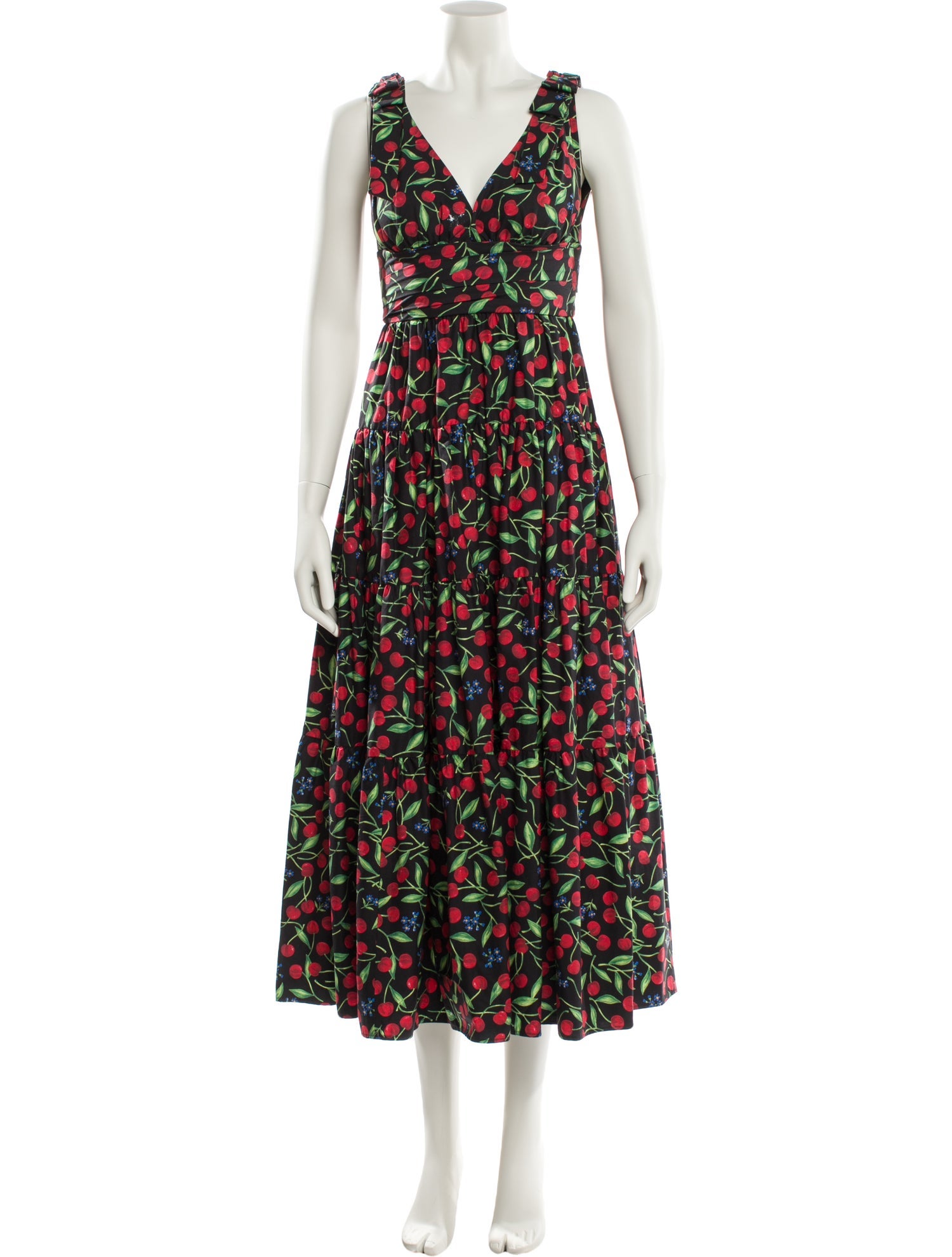 Carolina Herrera Floral Print Long Dress