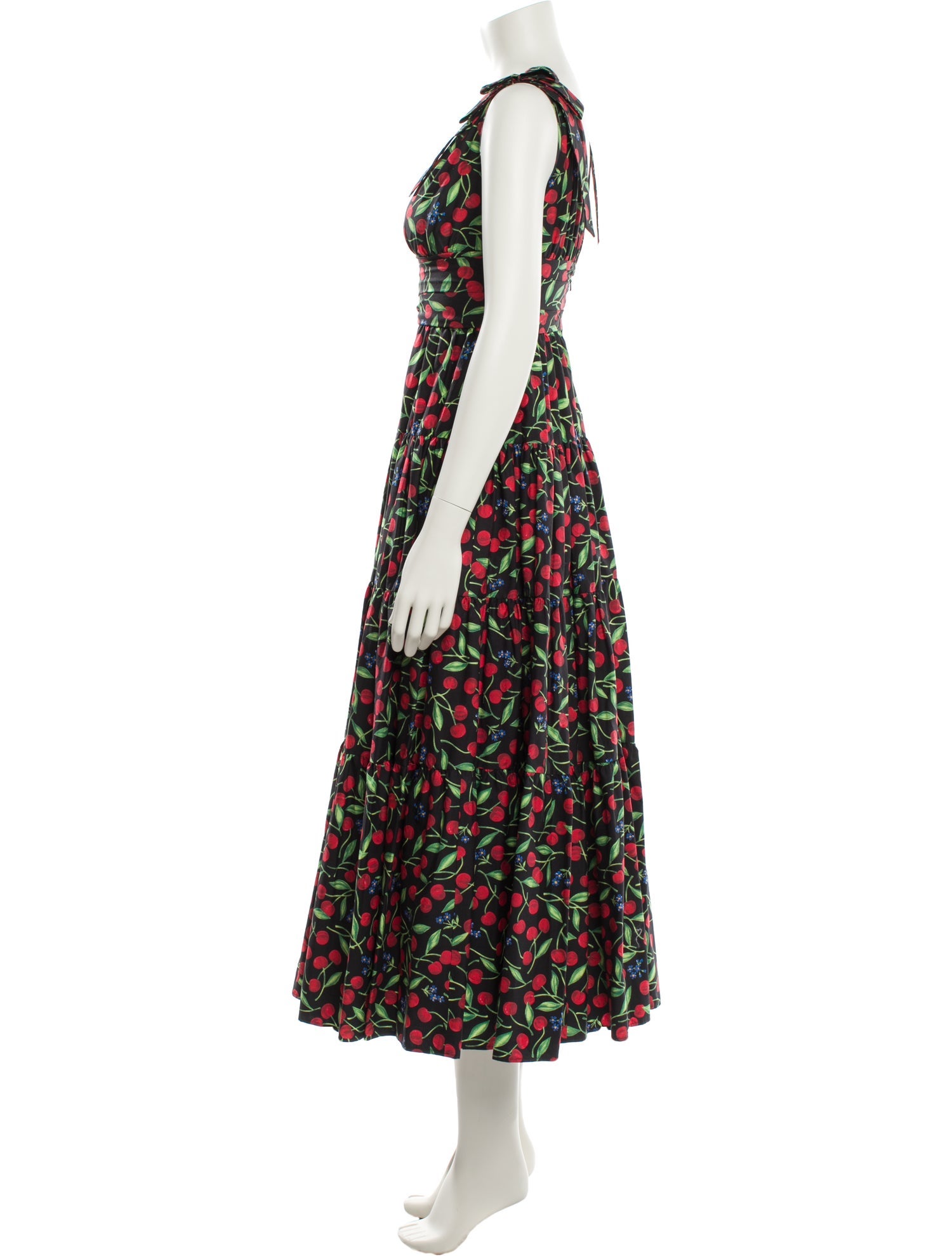 Carolina Herrera Floral Print Long Dress