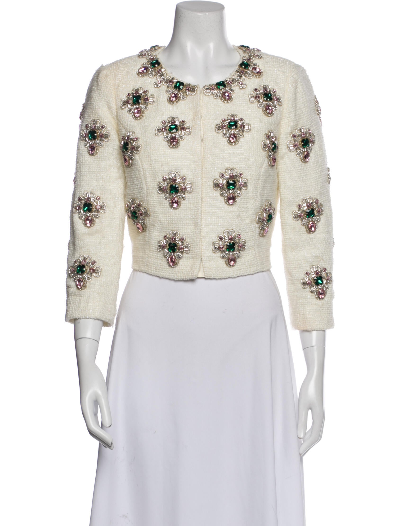 Carolina Herrera Floral Print Evening Jacket
