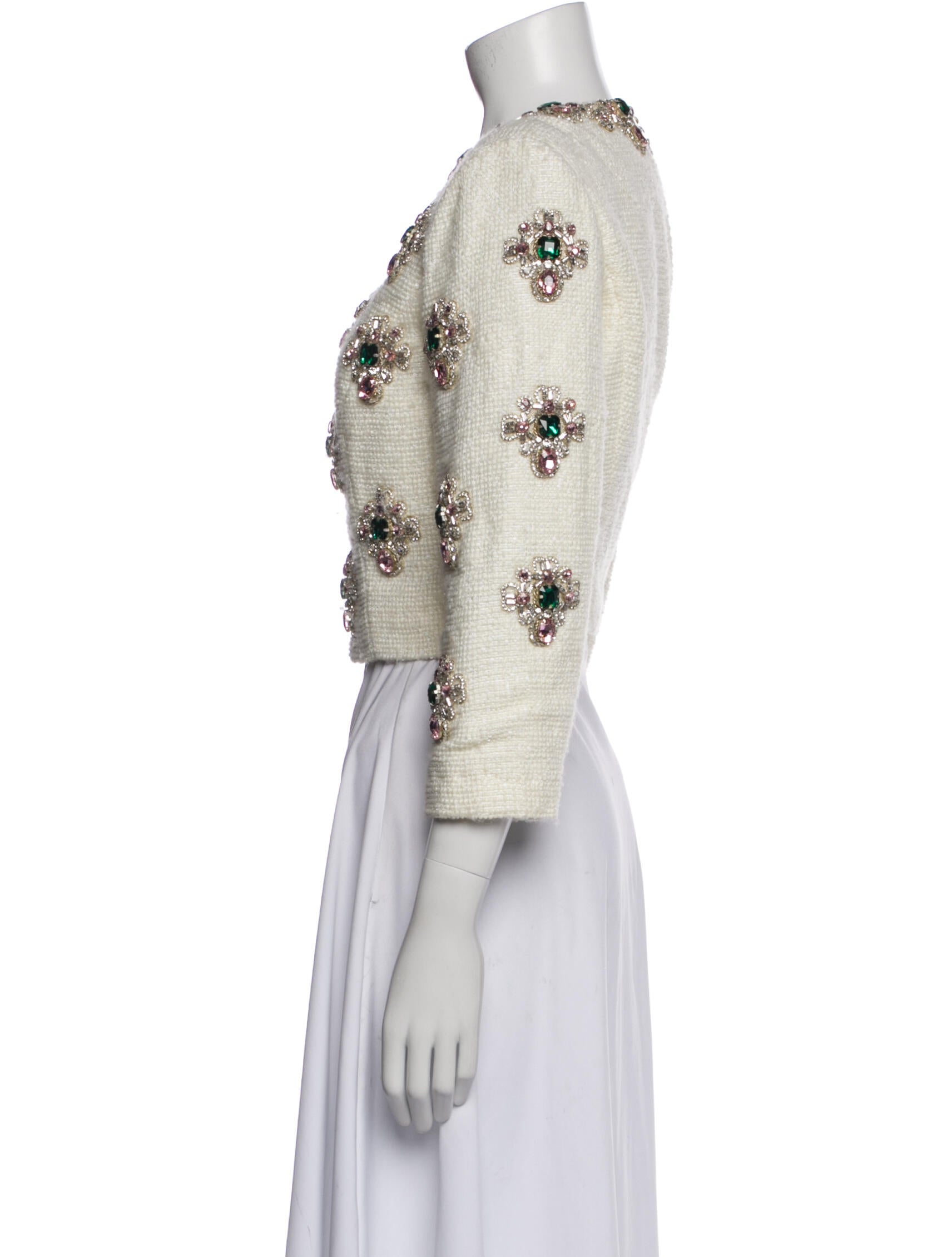 Carolina Herrera Floral Print Evening Jacket