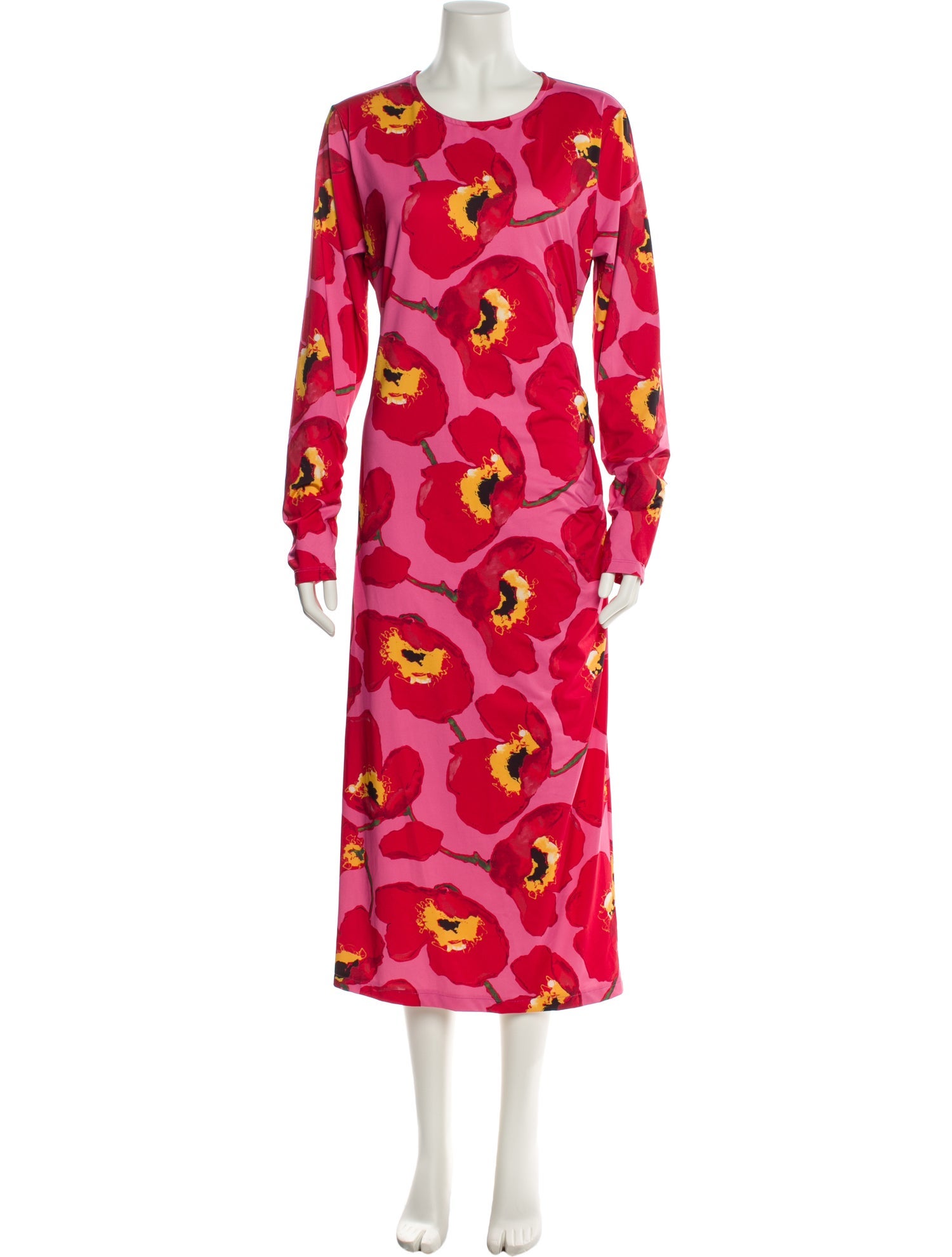 Carolina Herrera Floral Print Long Dress