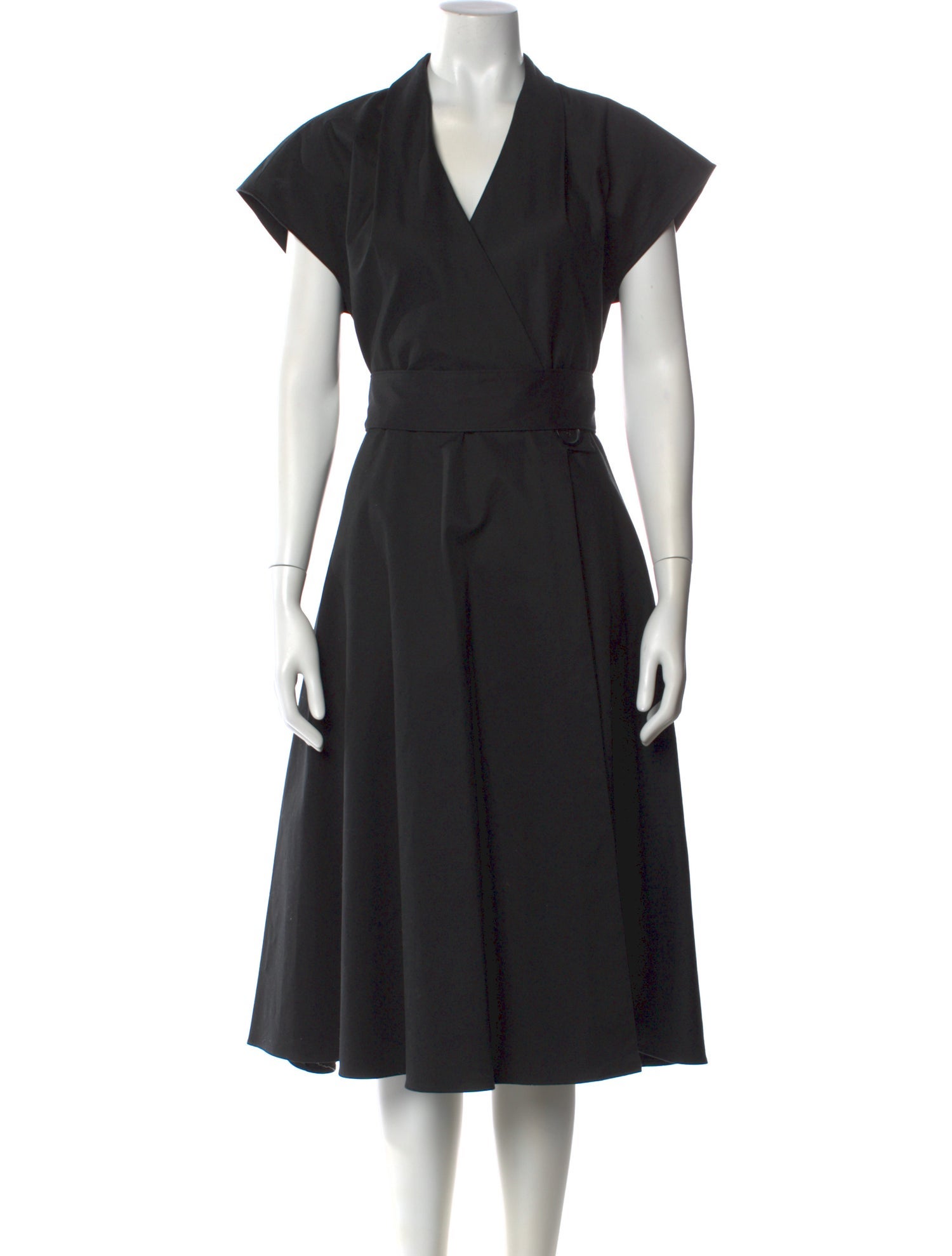 Carolina Herrera V-Neck Midi Length Dress