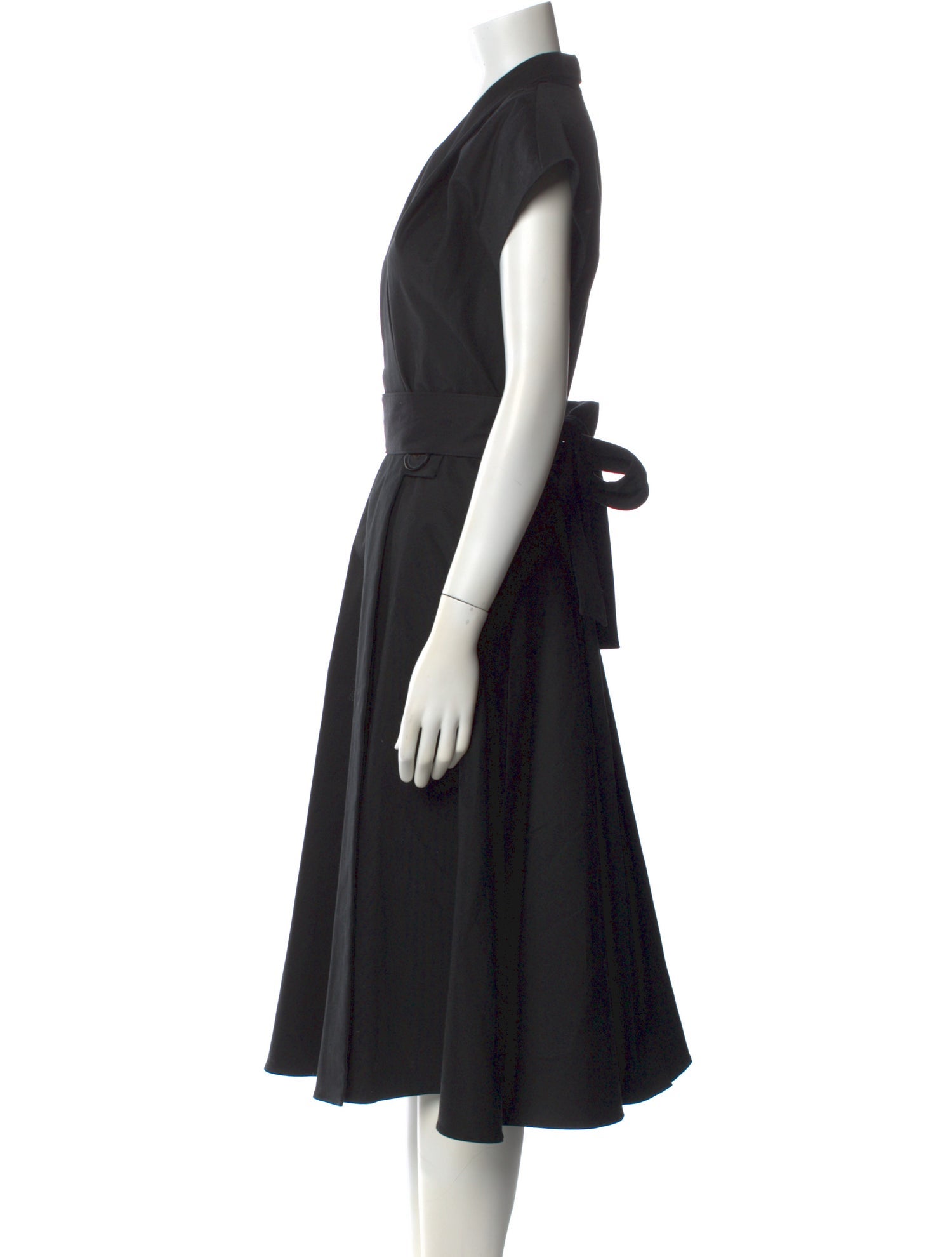 Carolina Herrera V-Neck Midi Length Dress