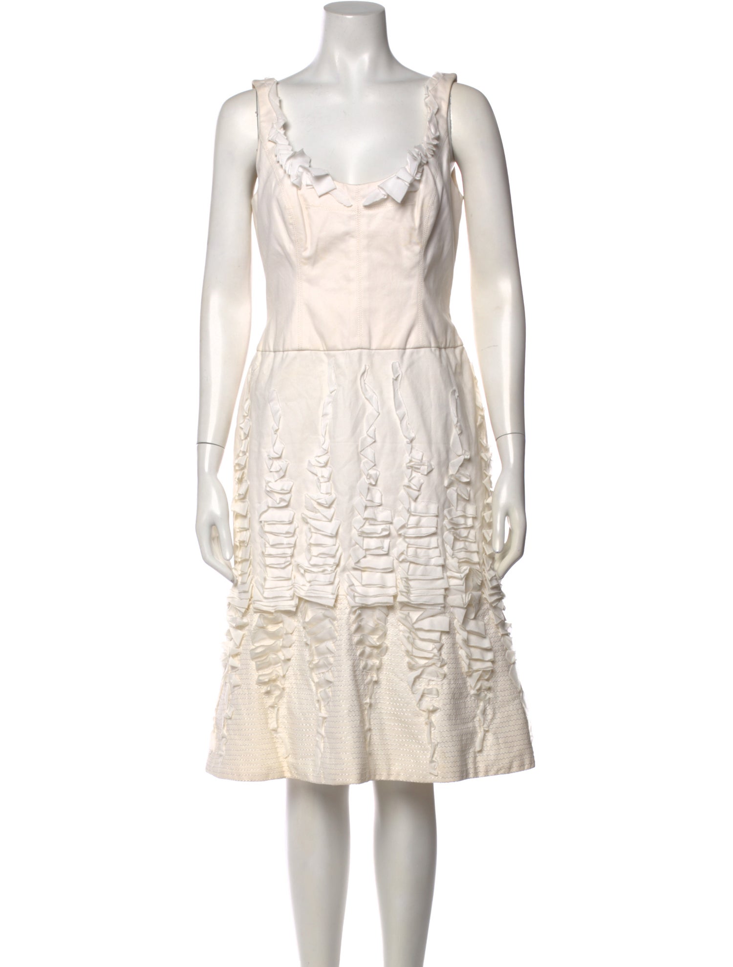 Carolina Herrera Scoop Neck Knee-Length Dress