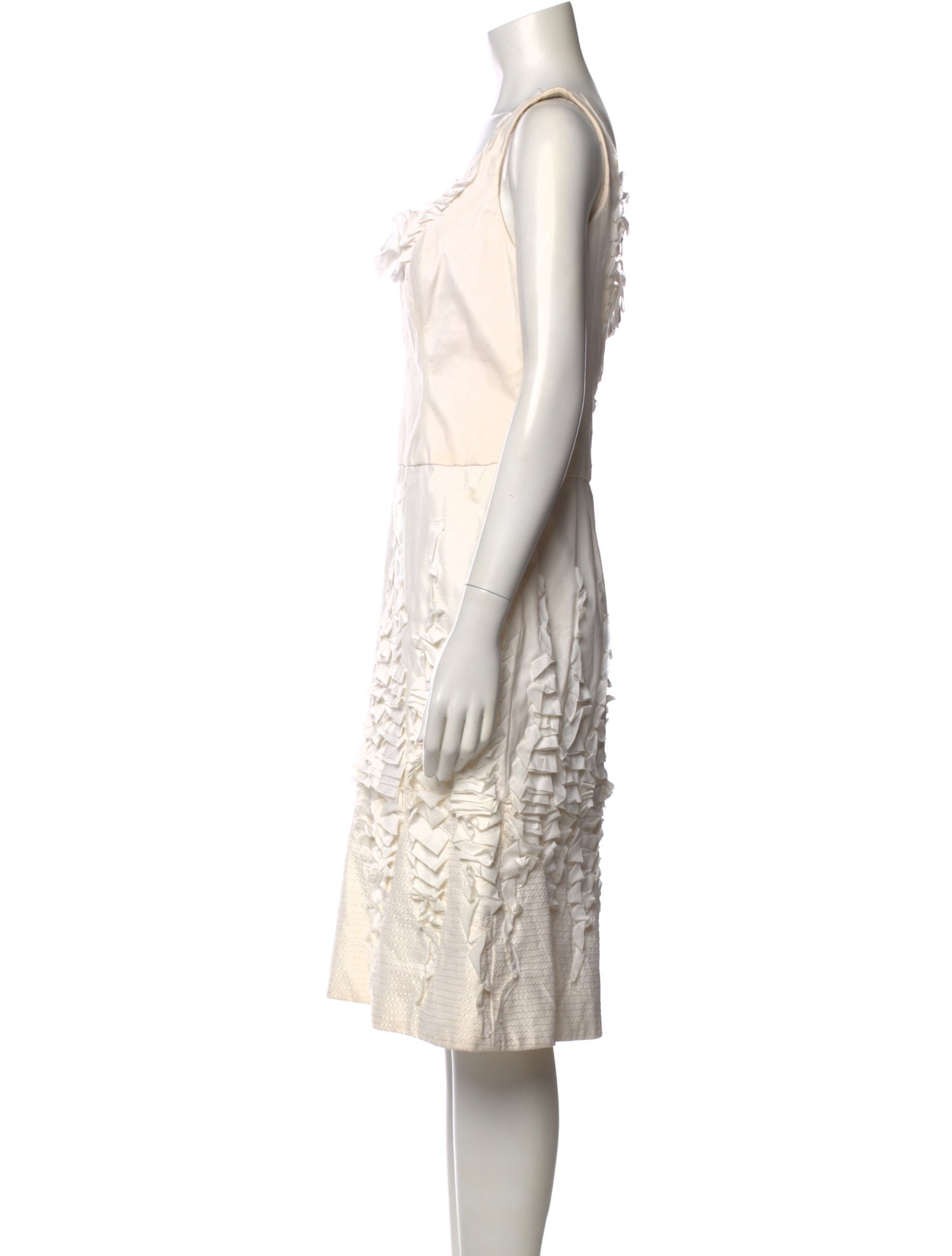 Carolina Herrera Scoop Neck Knee-Length Dress