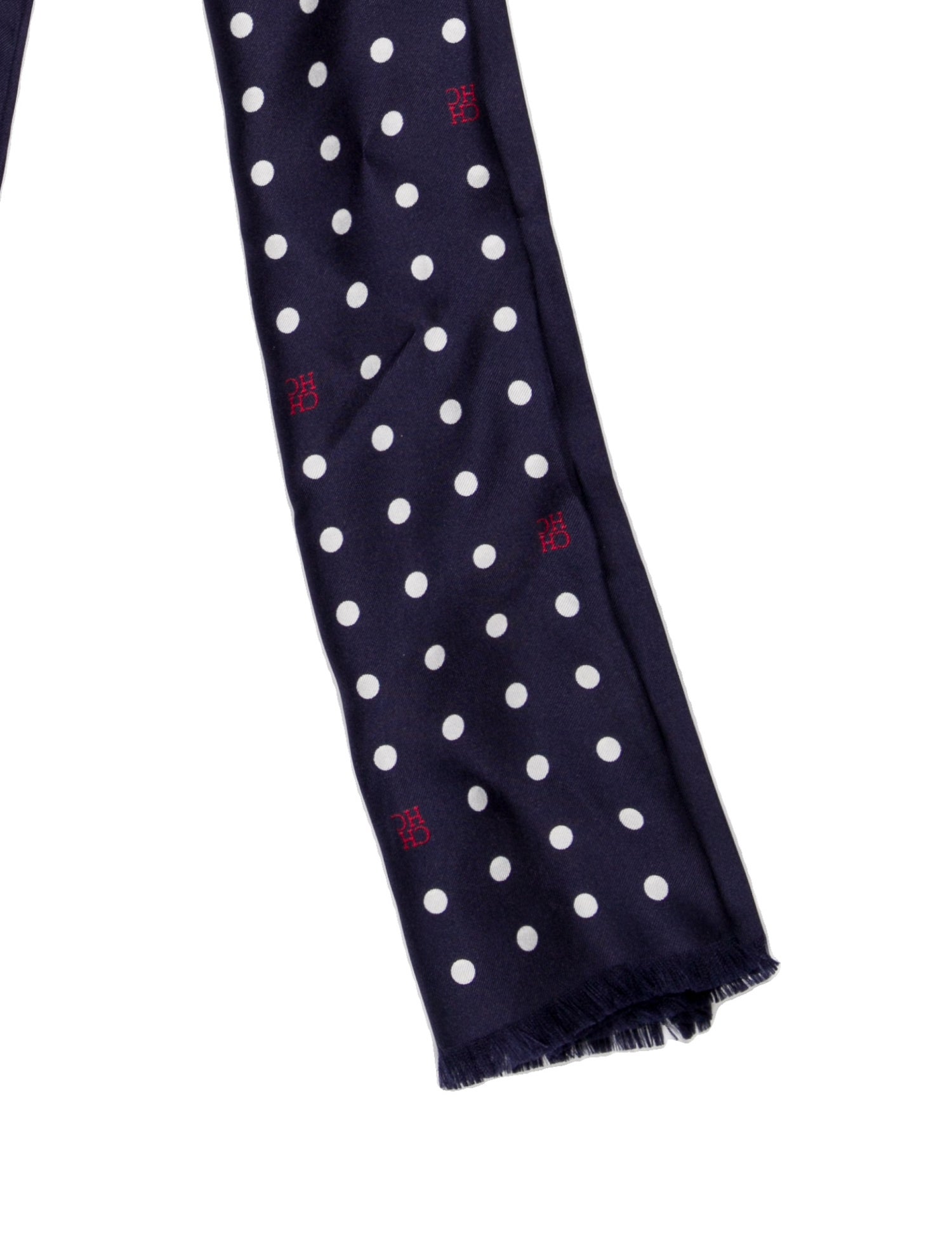 Carolina Herrera Silk Polka Dot Print Scarf