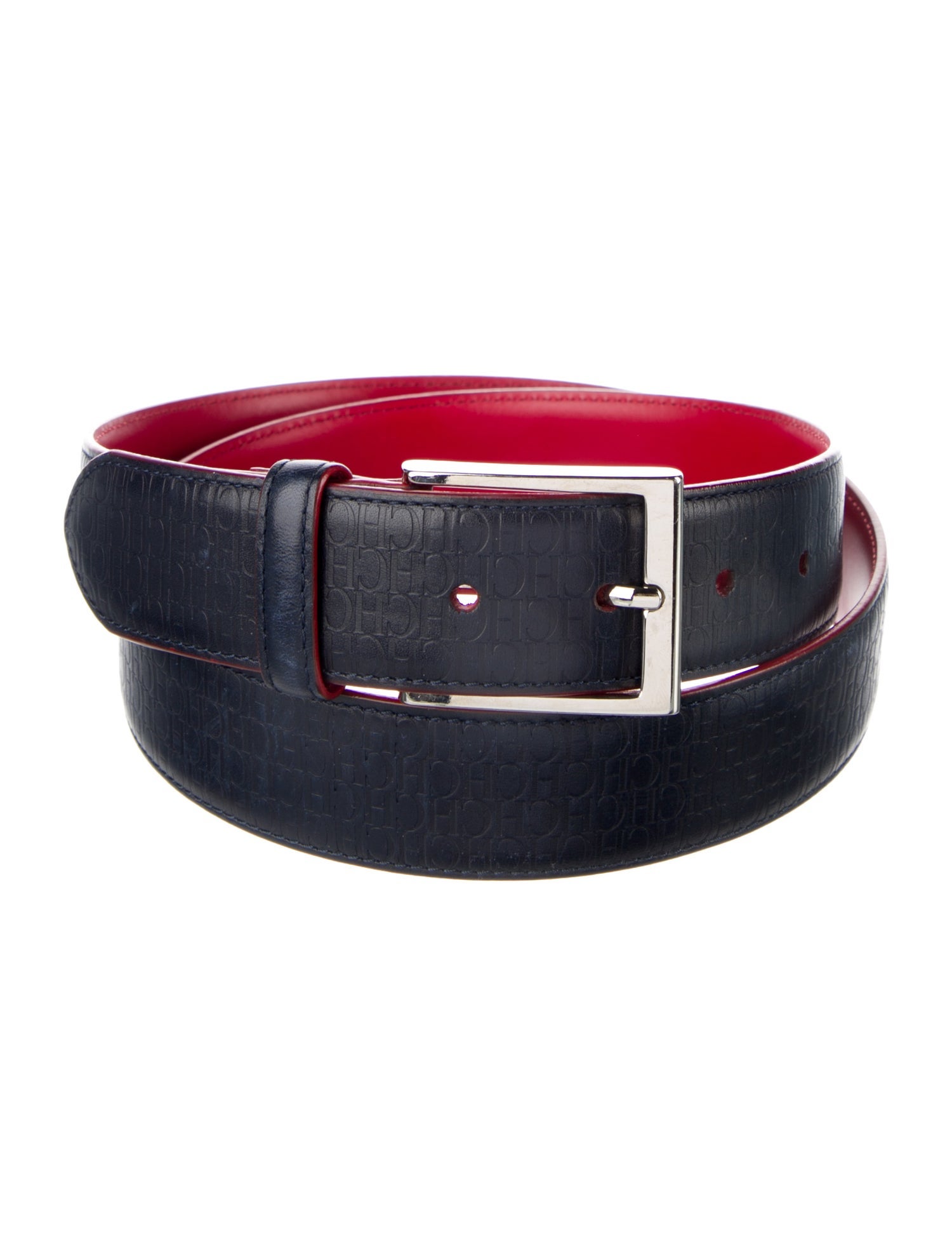 Carolina Herrera Embossed Leather Waist Belt