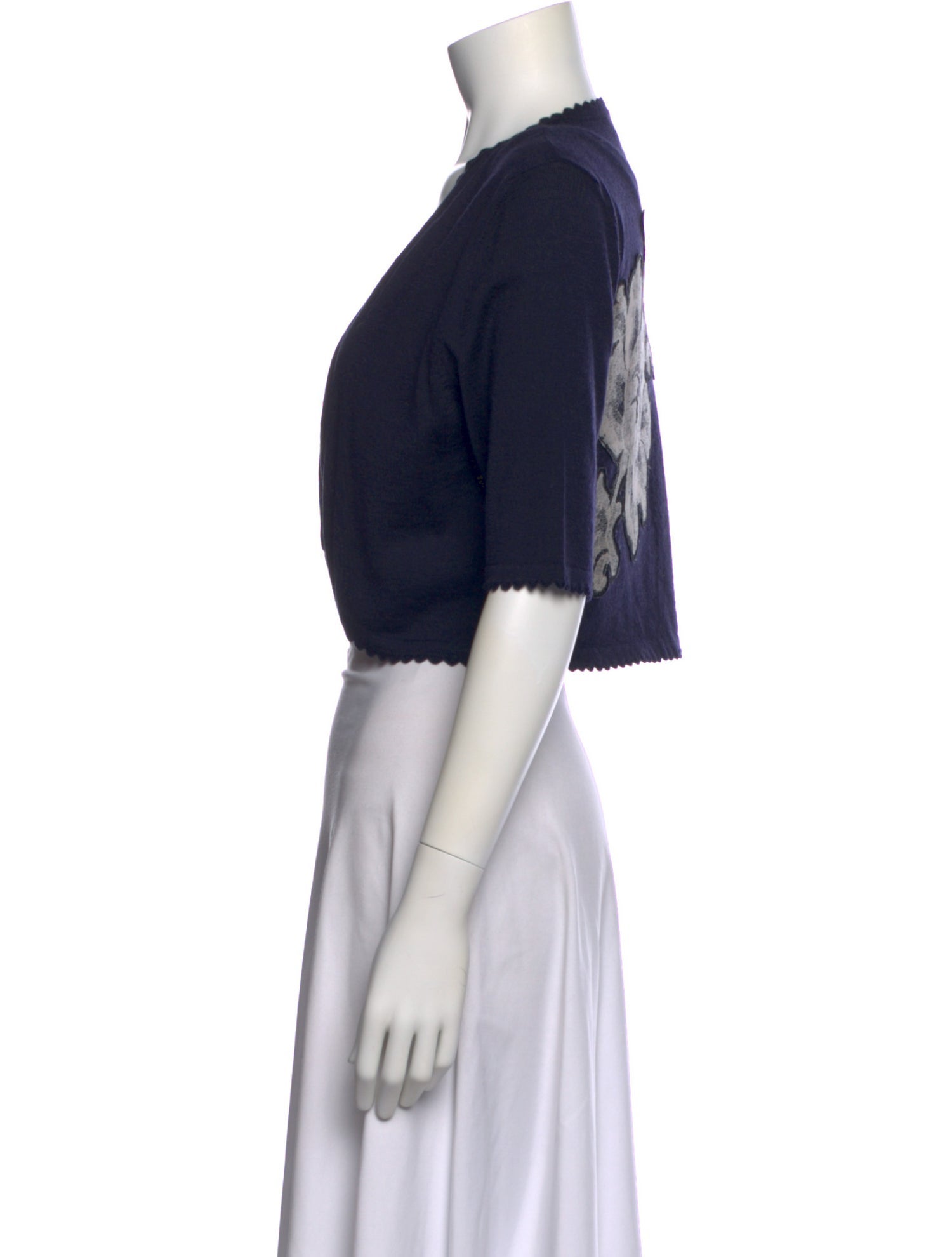 Carolina Herrera Virgin Wool Floral Print Sweater