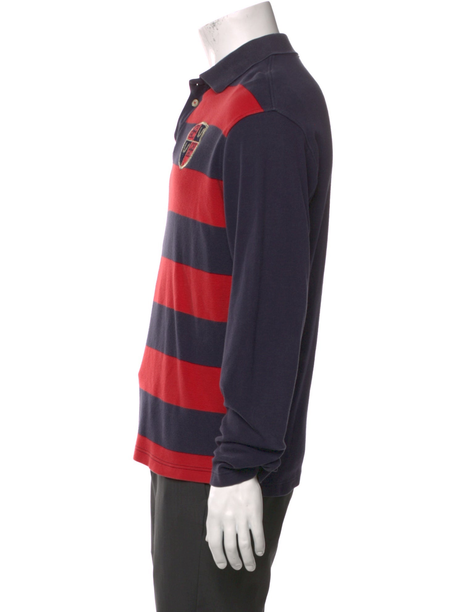 Carolina Herrera Striped Collar Polo Shirt