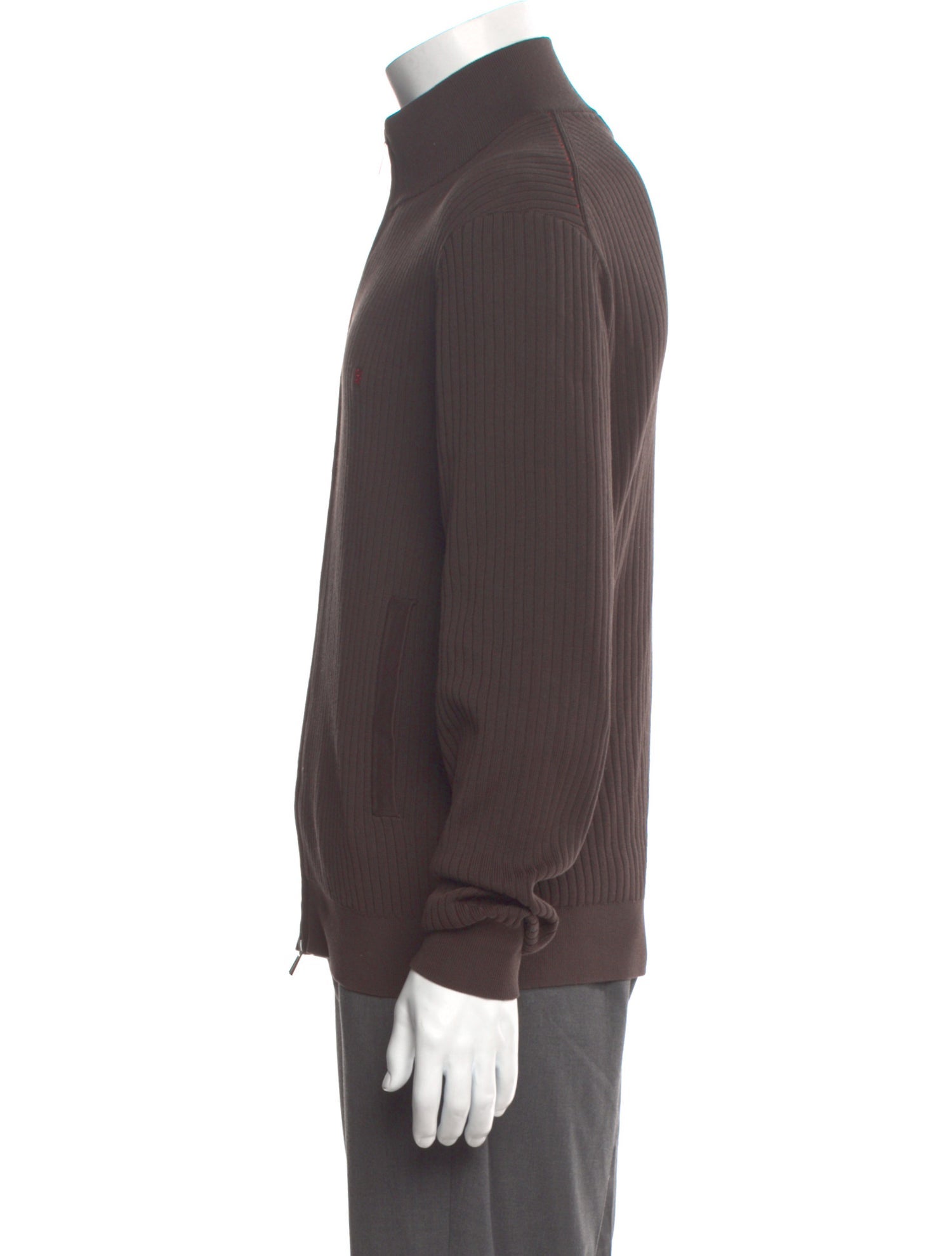 Carolina Herrera Mock Neck Long Sleeve Cardigan