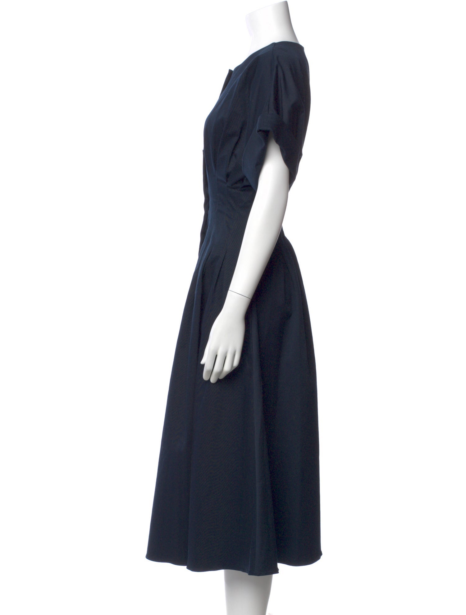 Carolina Herrera Crew Neck Midi Length Dress